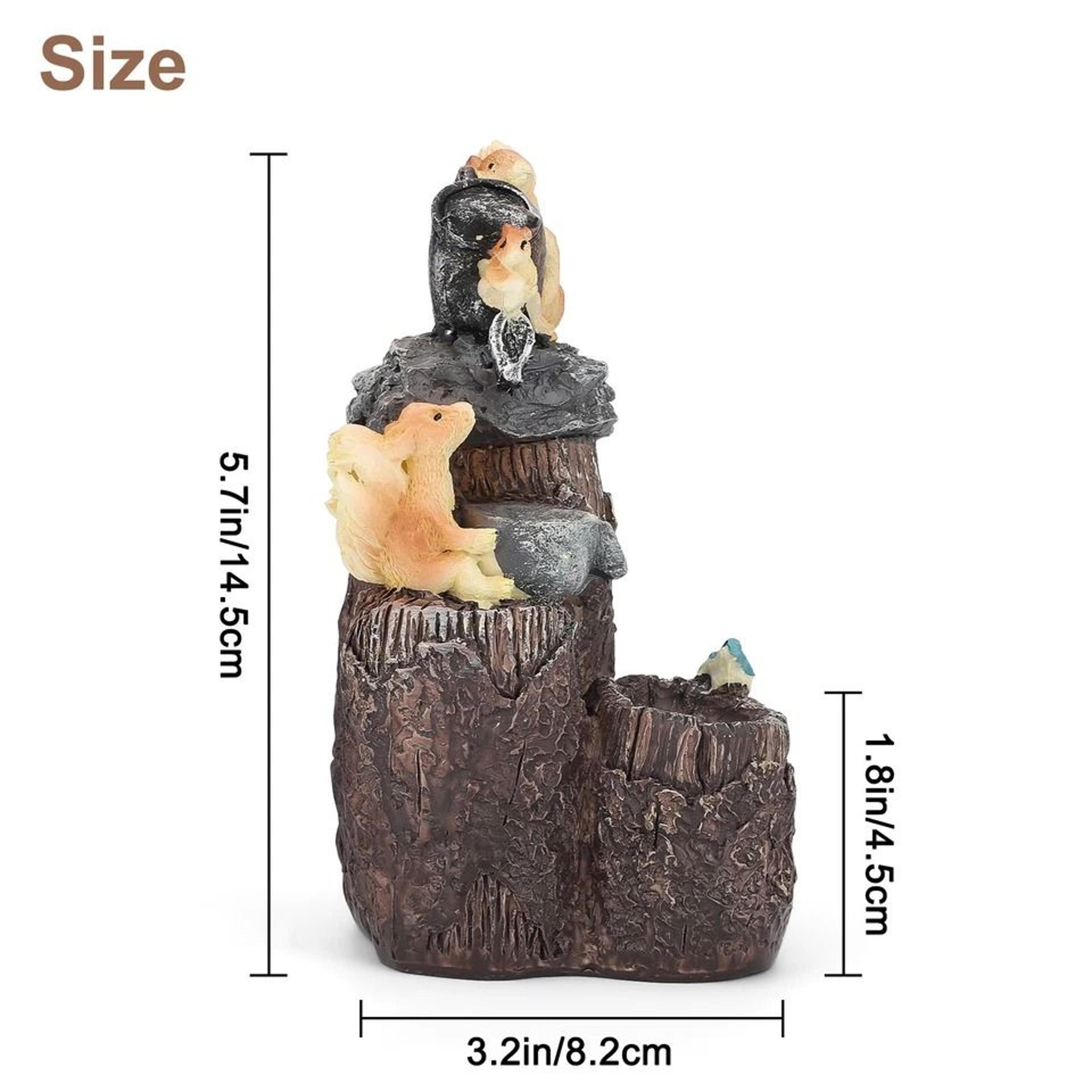 Resin Squirrel Sculpture Cute Animal Statue For Garden Yard Balcony Family Bathing Yard Decoration  6