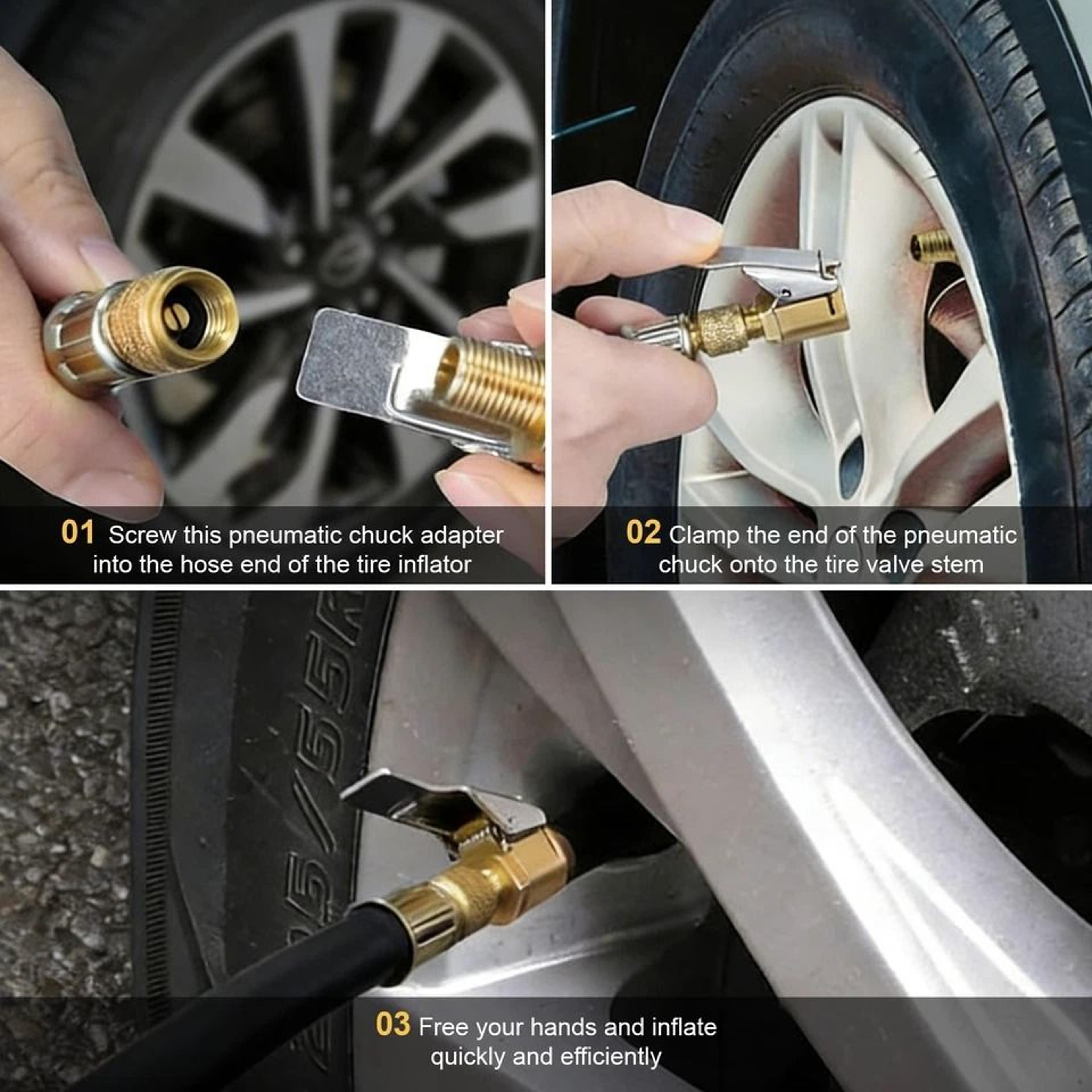HeavyDuty Brass Open Flow Air Chuck For Internal Thread Inflator Hose Fast Tire Inflation 3