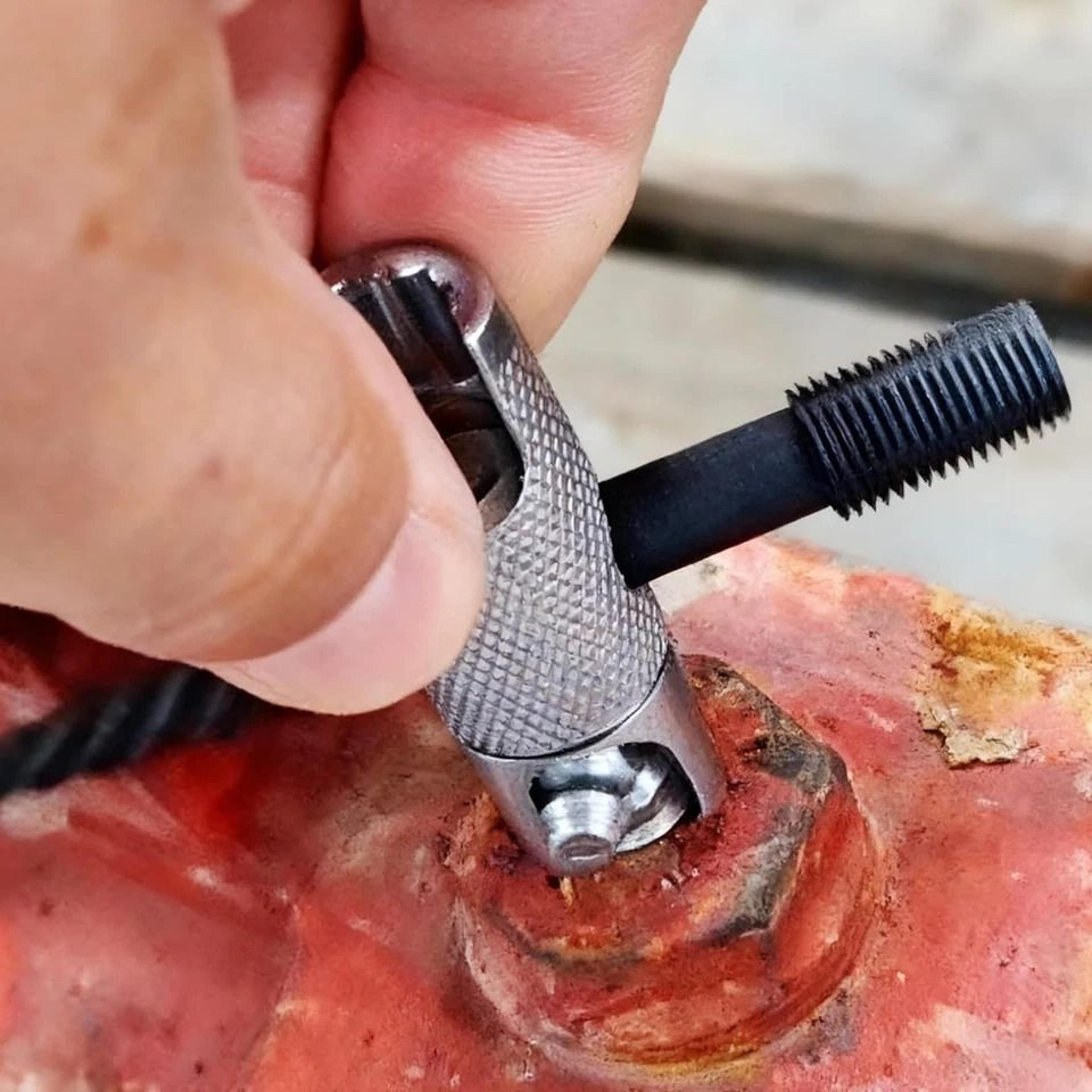 grease zerk tool dual head, removal, rethread & installation tool