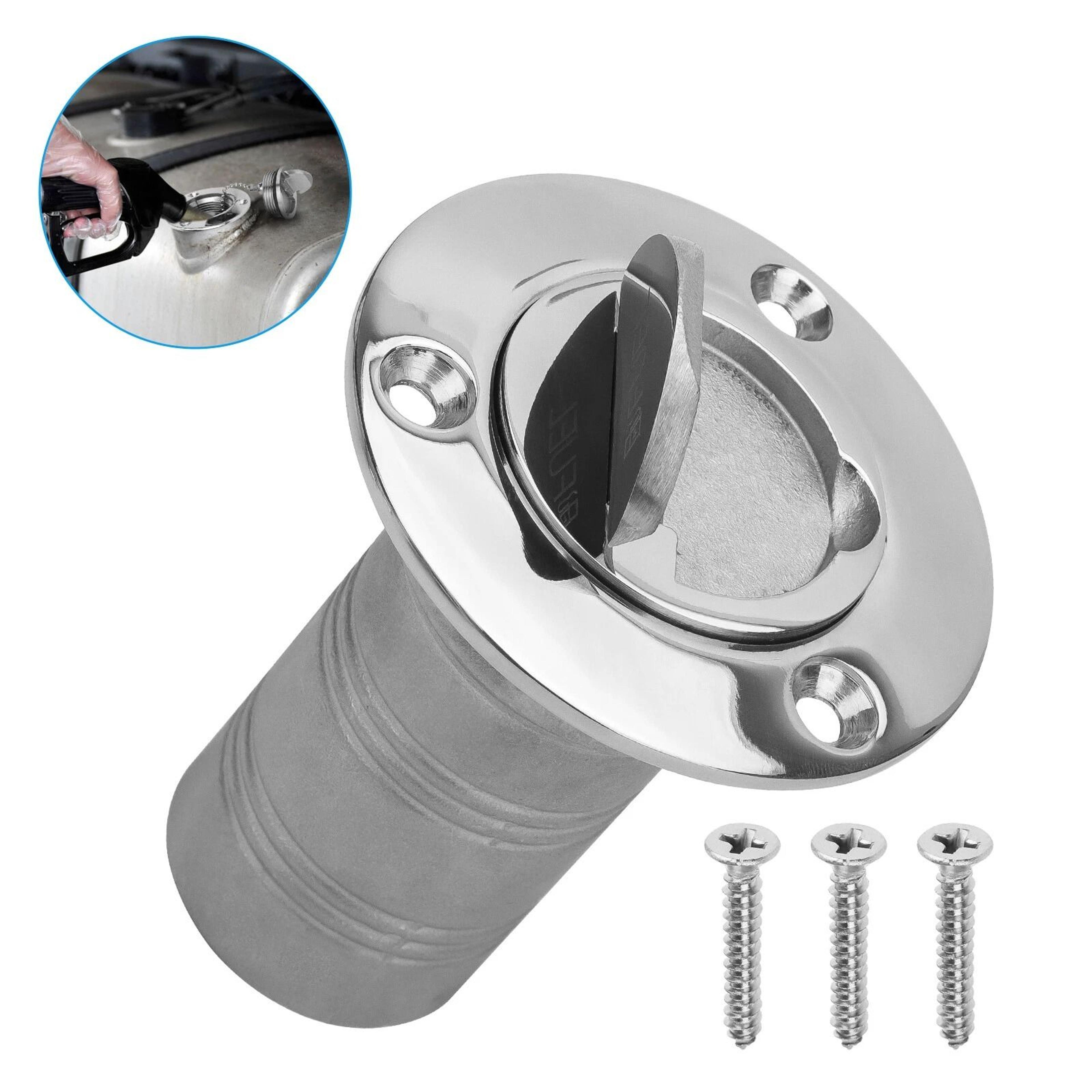keyless cap fuel deck filler, stainless steel marine hardware for boats, yachts, fishing vessels