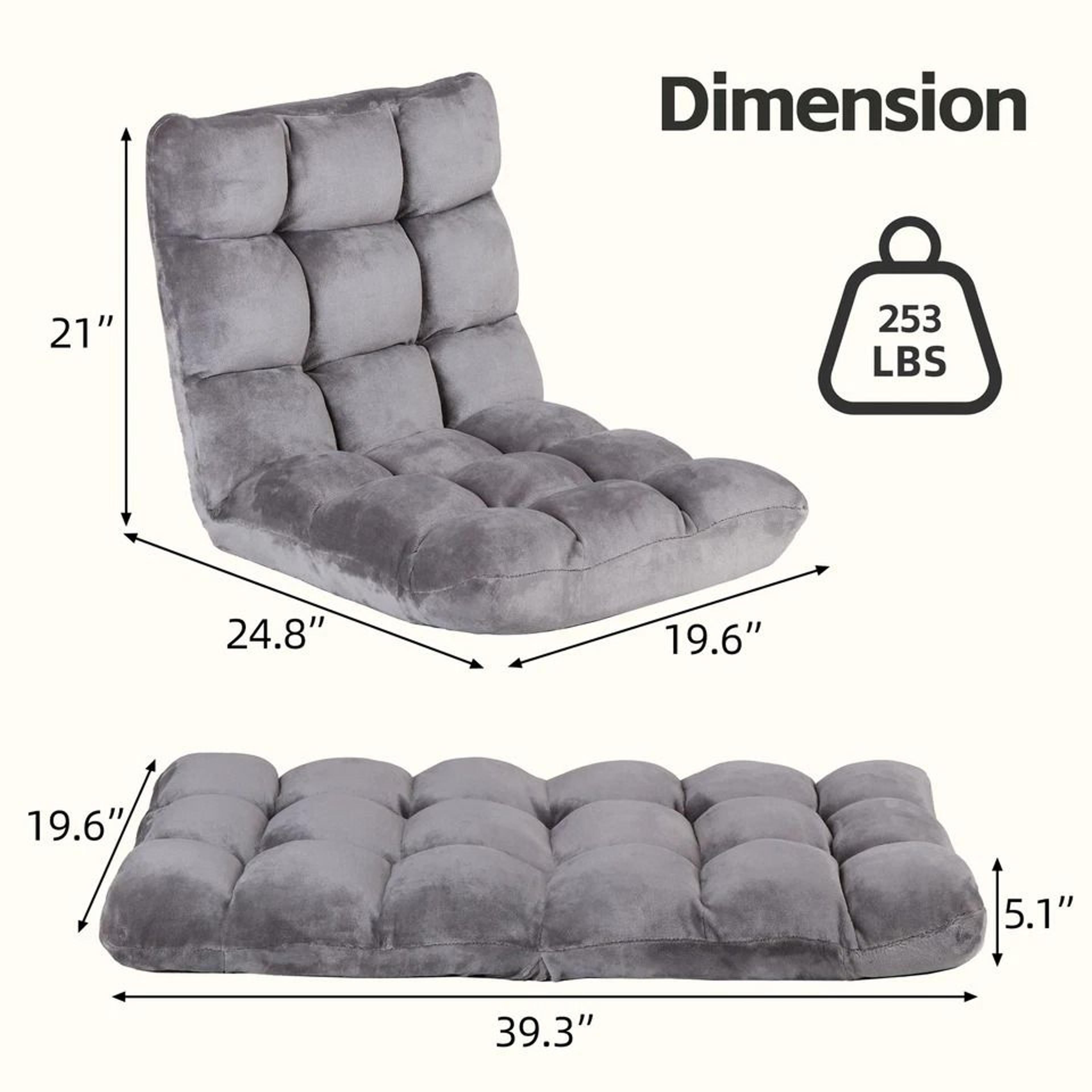 Comfortable Adjustable Floor Chair With Back Support Folding Sofa Chair For Gaming Meditation Offic 6