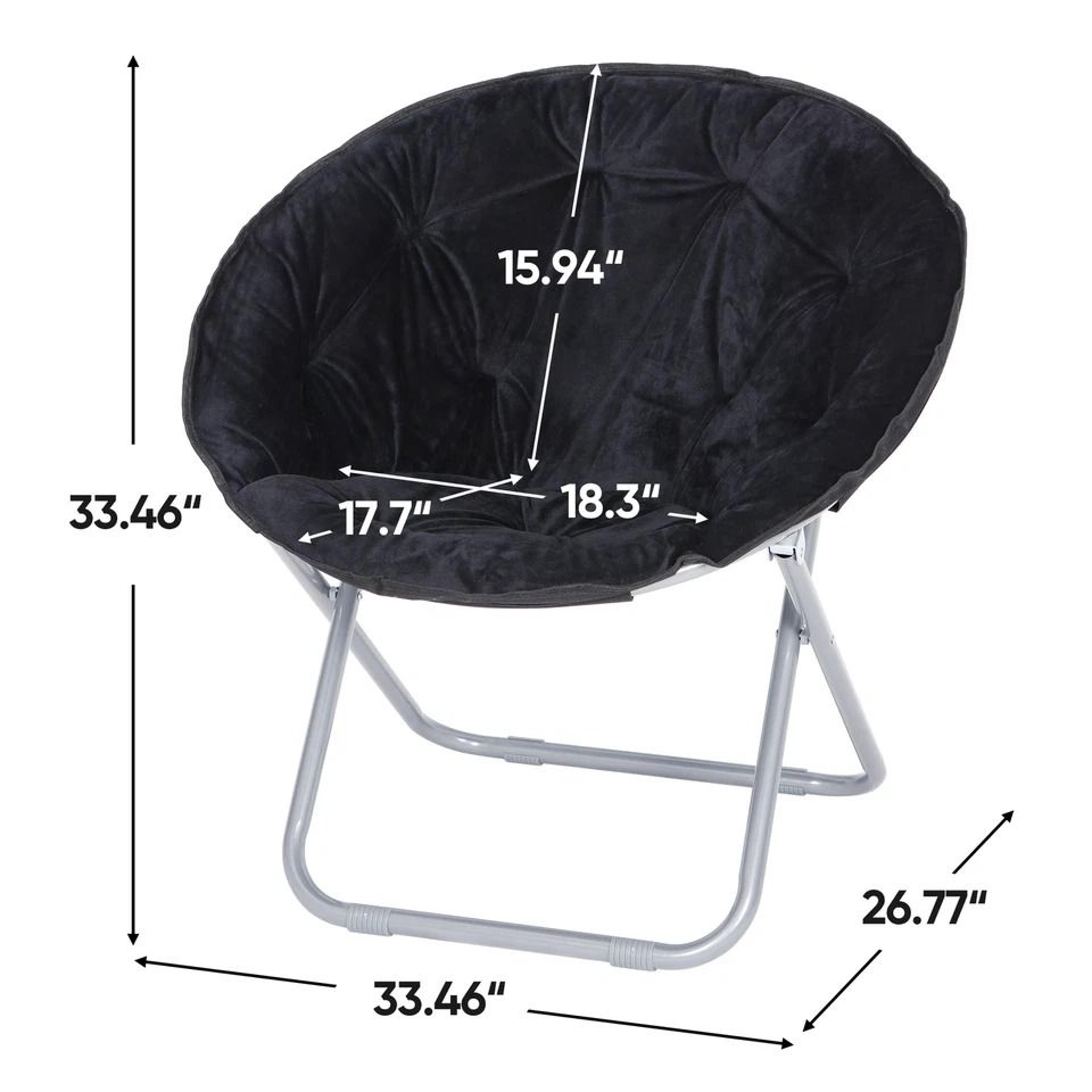 Portable Faux Fur Saucer Chair Folding Saucer Chair For Adults And Kids Cozy Chair For Living Room  10
