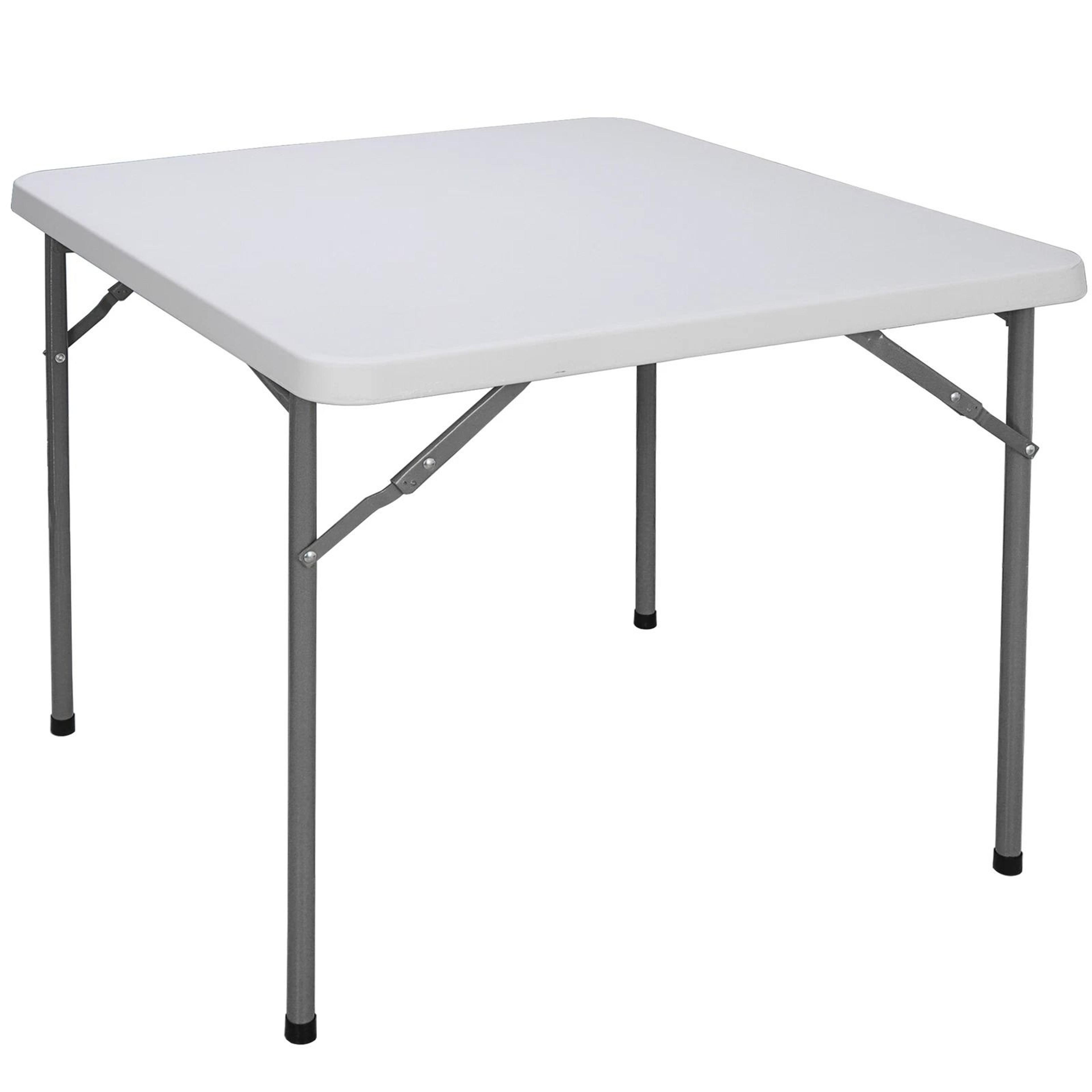 square dining table, plastic folding table portable, folding card table for events and gatherings