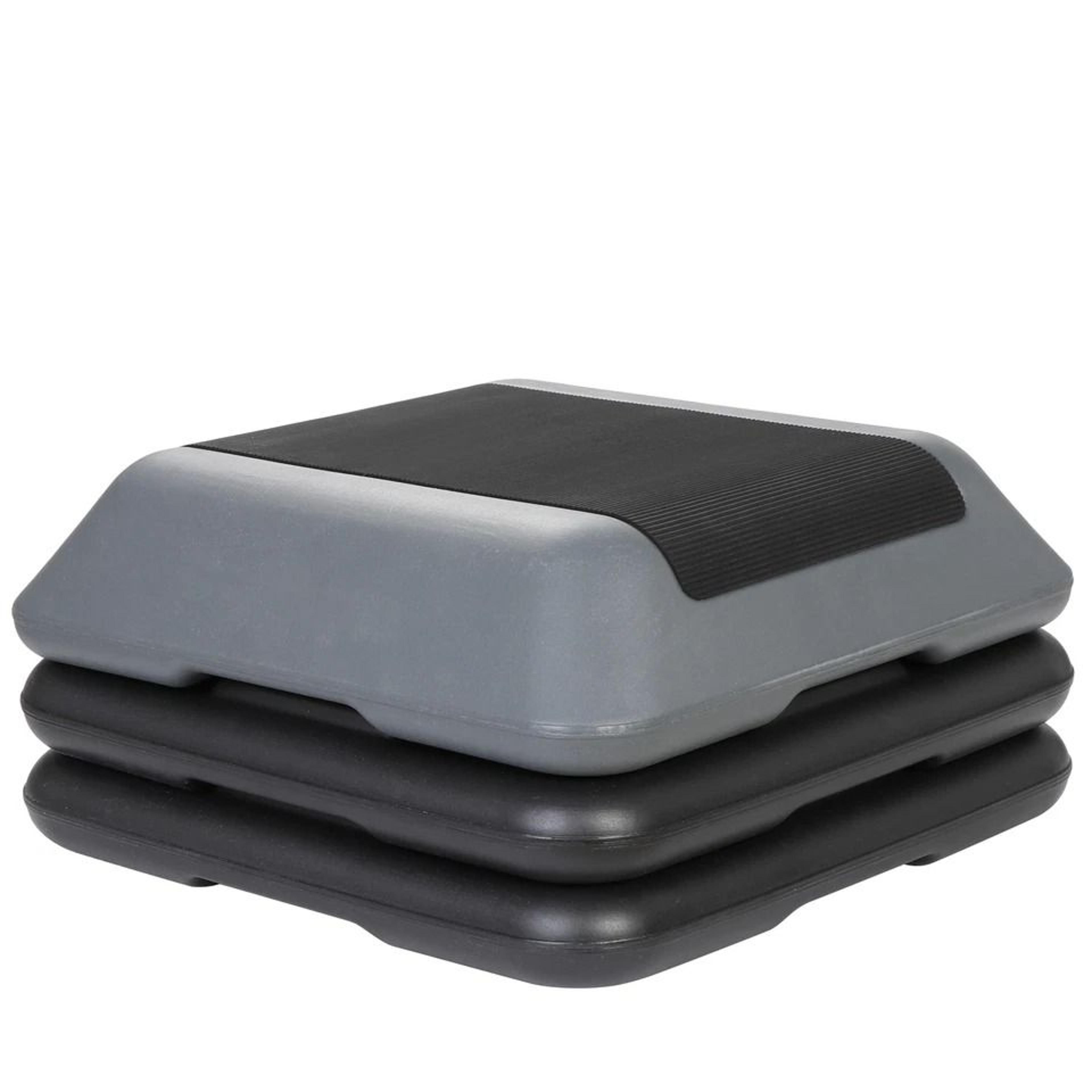 High Step Aerobic Platform Stepper Adjustable With Risers Perfect For Home Use GreenGray 8