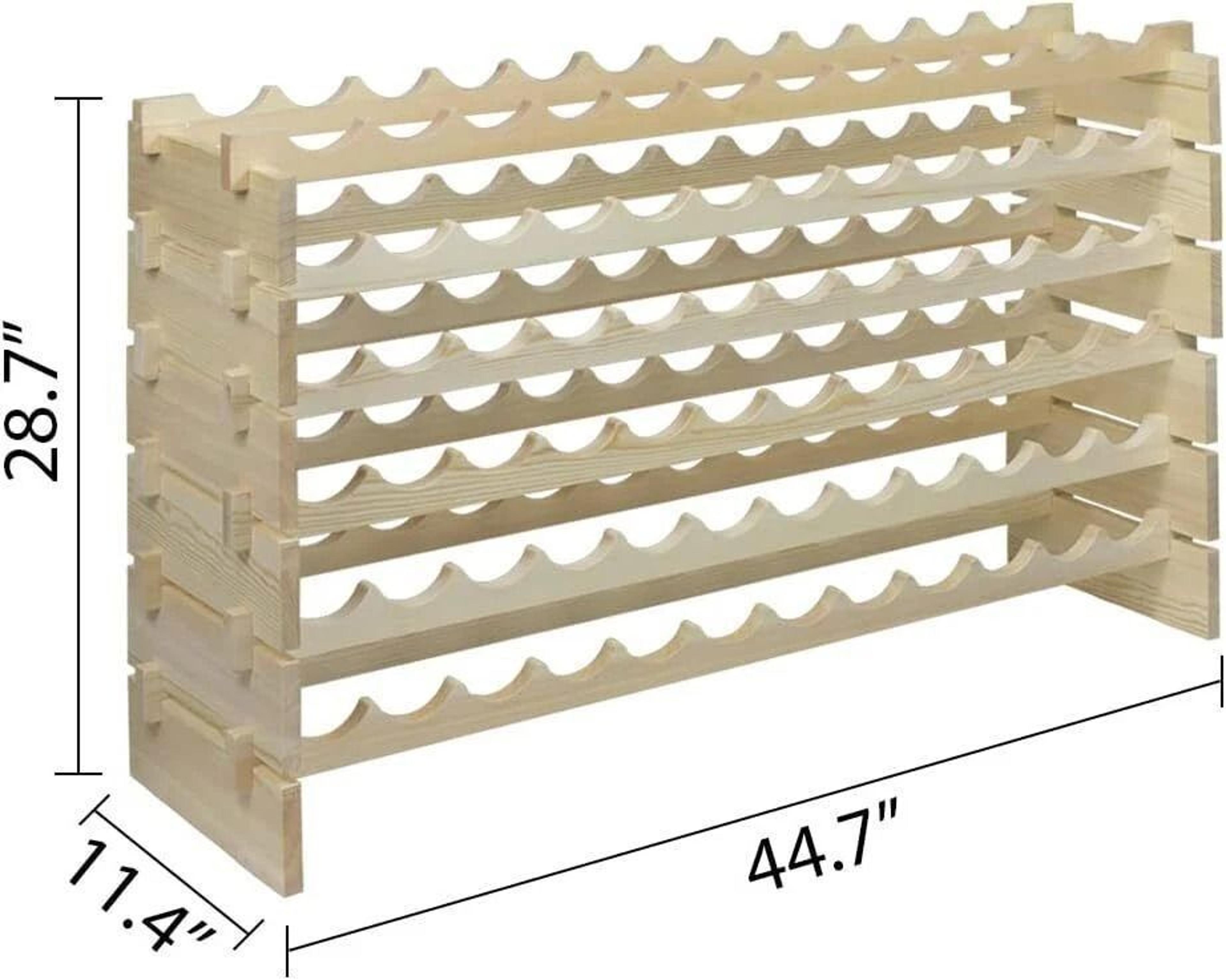 Wine Rack Storage Stand Bottles Stackable Modular Design Holds Bottles Easy Assembly Customizable F 3