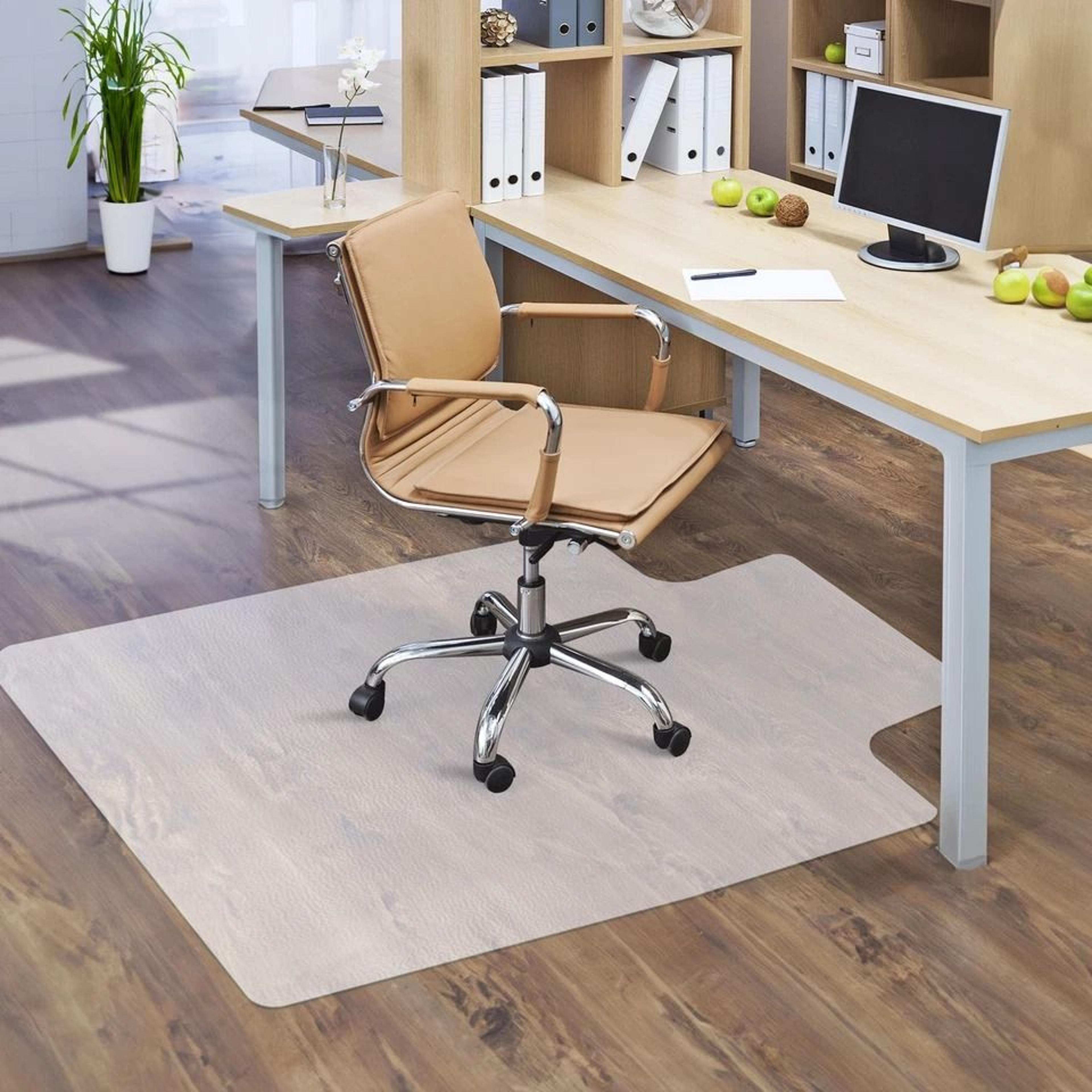 clear office chair mat, thicken pvc floor protector, rectangular design, durable & slip-resistant for hardwood