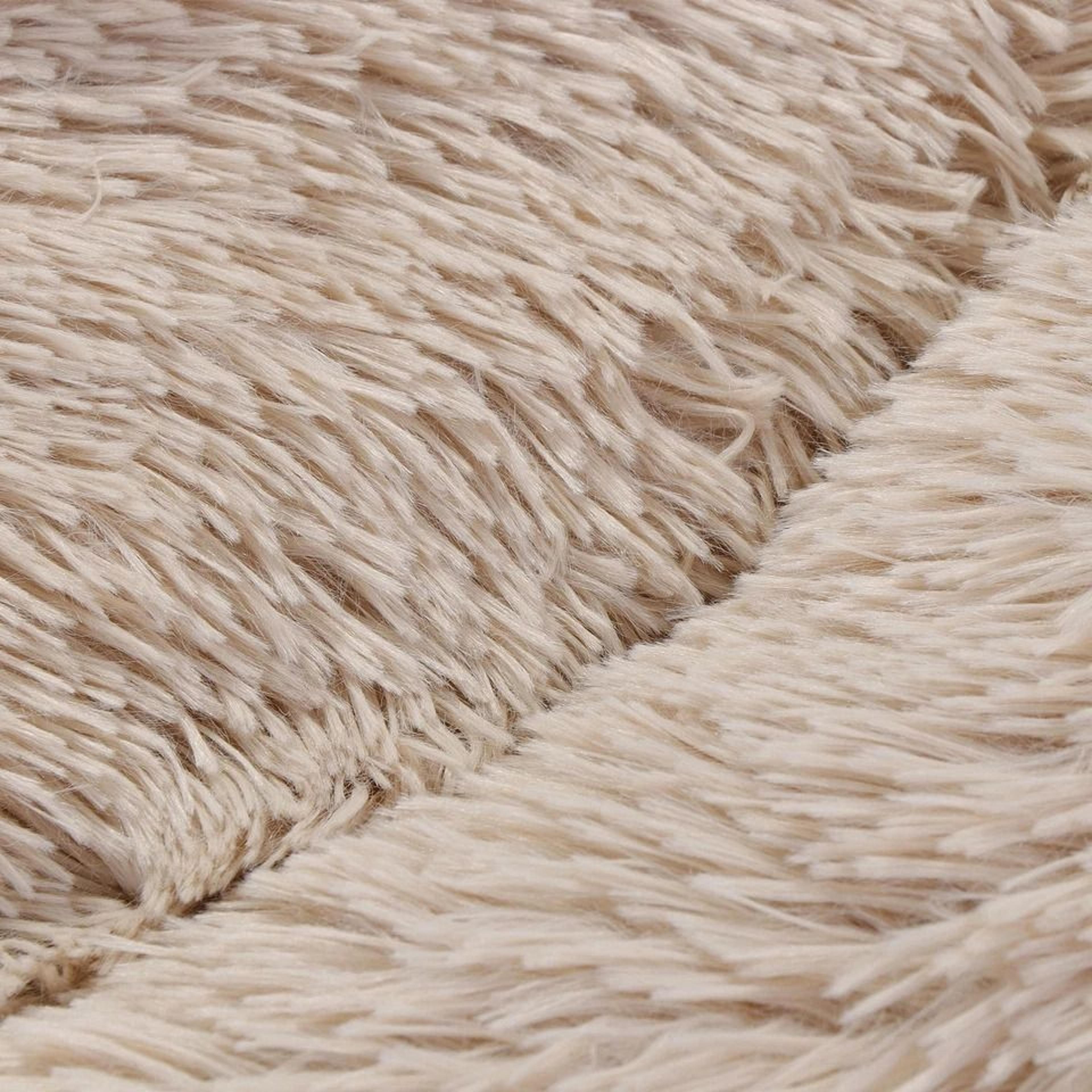Soft Warmer Fur Donut Cuddler Pet Bed NonToxic Dog Beds Calming For Cats And Dogs Medium Small Size 7