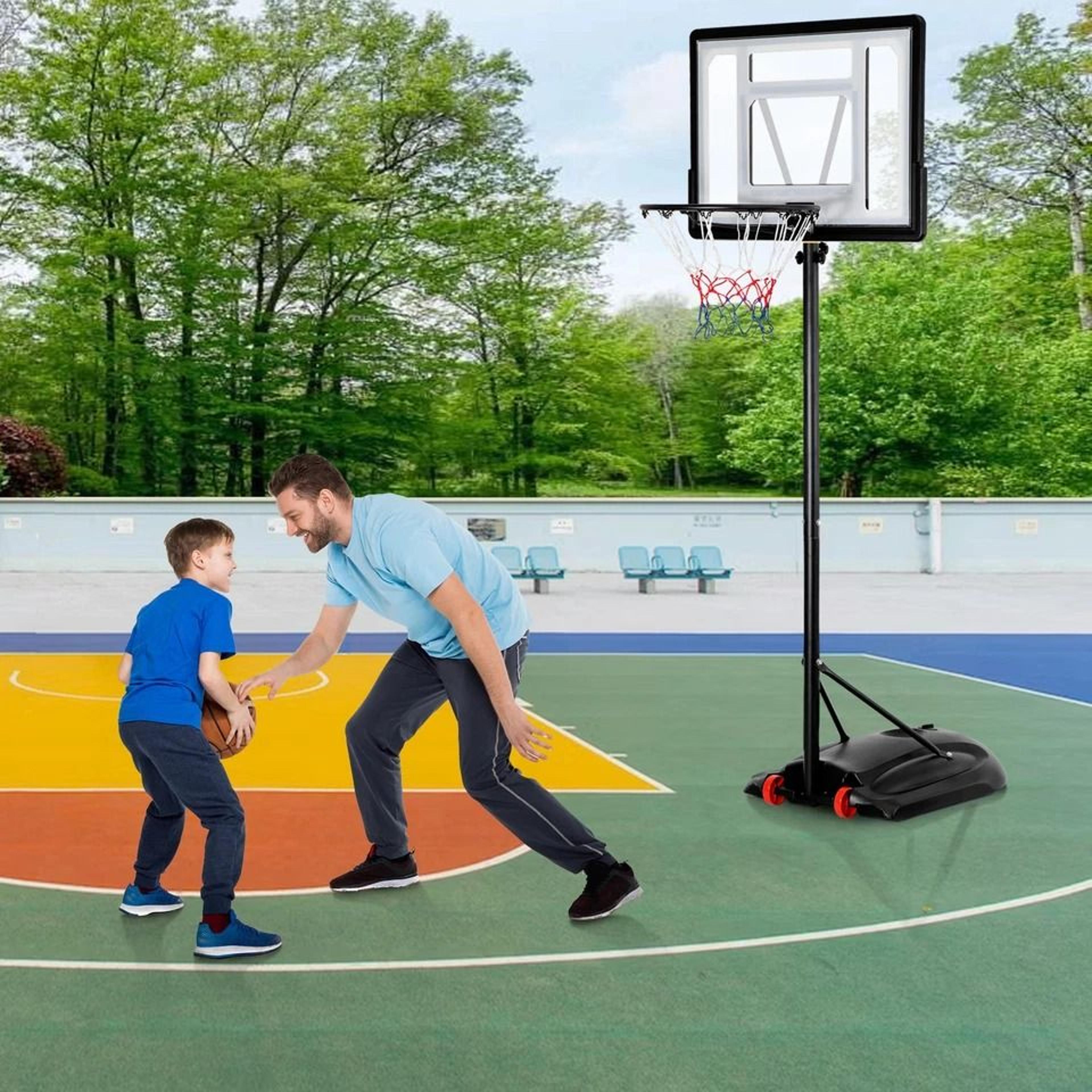 Adjustable Basketball Hoop For Kids Outdoor Goal System Portable Durable AllWeather Perfect For Bac 4