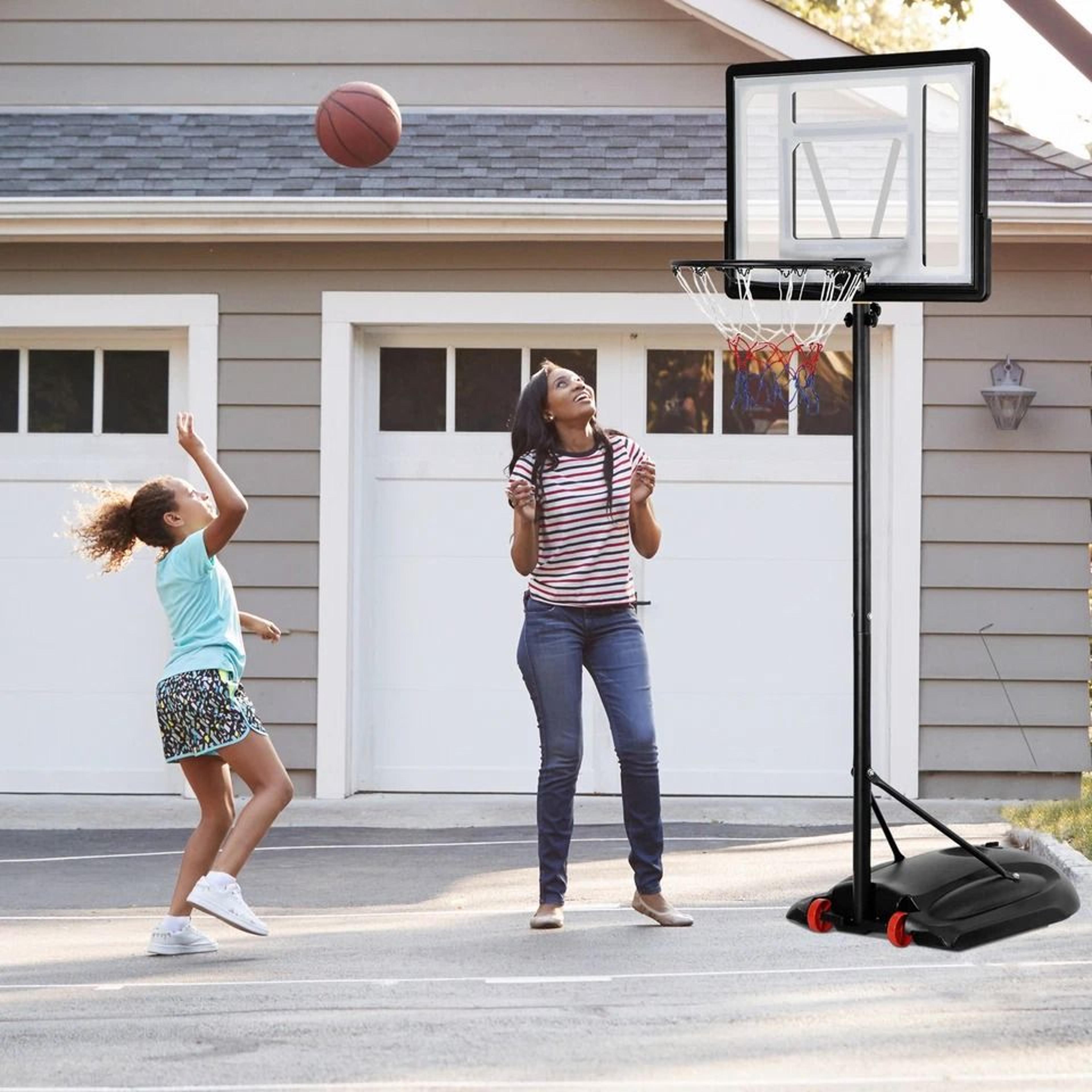 Adjustable Basketball Hoop For Kids Outdoor Goal System Portable Durable AllWeather Perfect For Bac 1