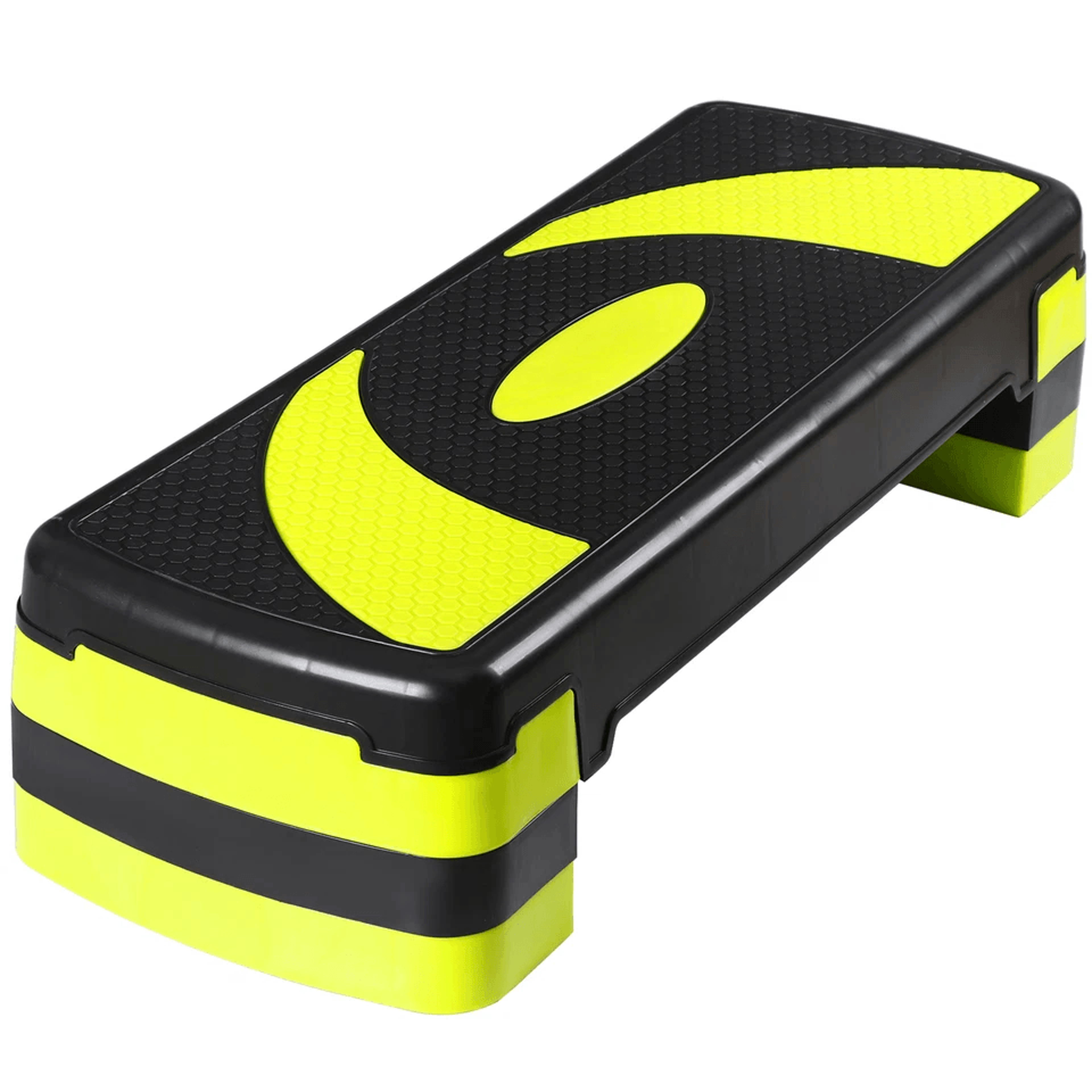 Adjust Exercise Stepper For Home Gym Fitness Aerobic Step With Yellow Risers 10