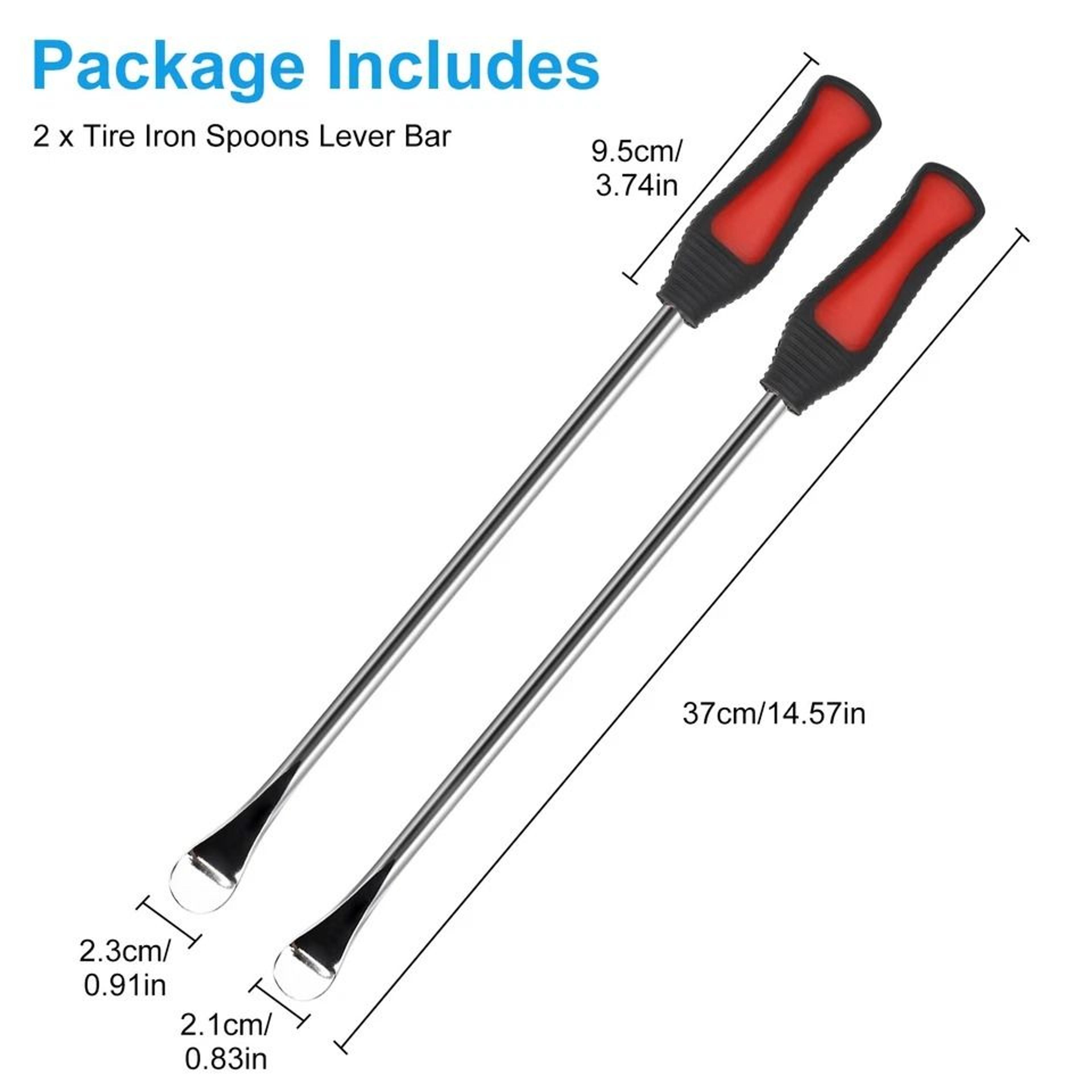 ExtraLong Tire Iron Spoons Set Steel Lever Bar For Motorcycle Bike ATV Scooter Durable RimFriendly 6