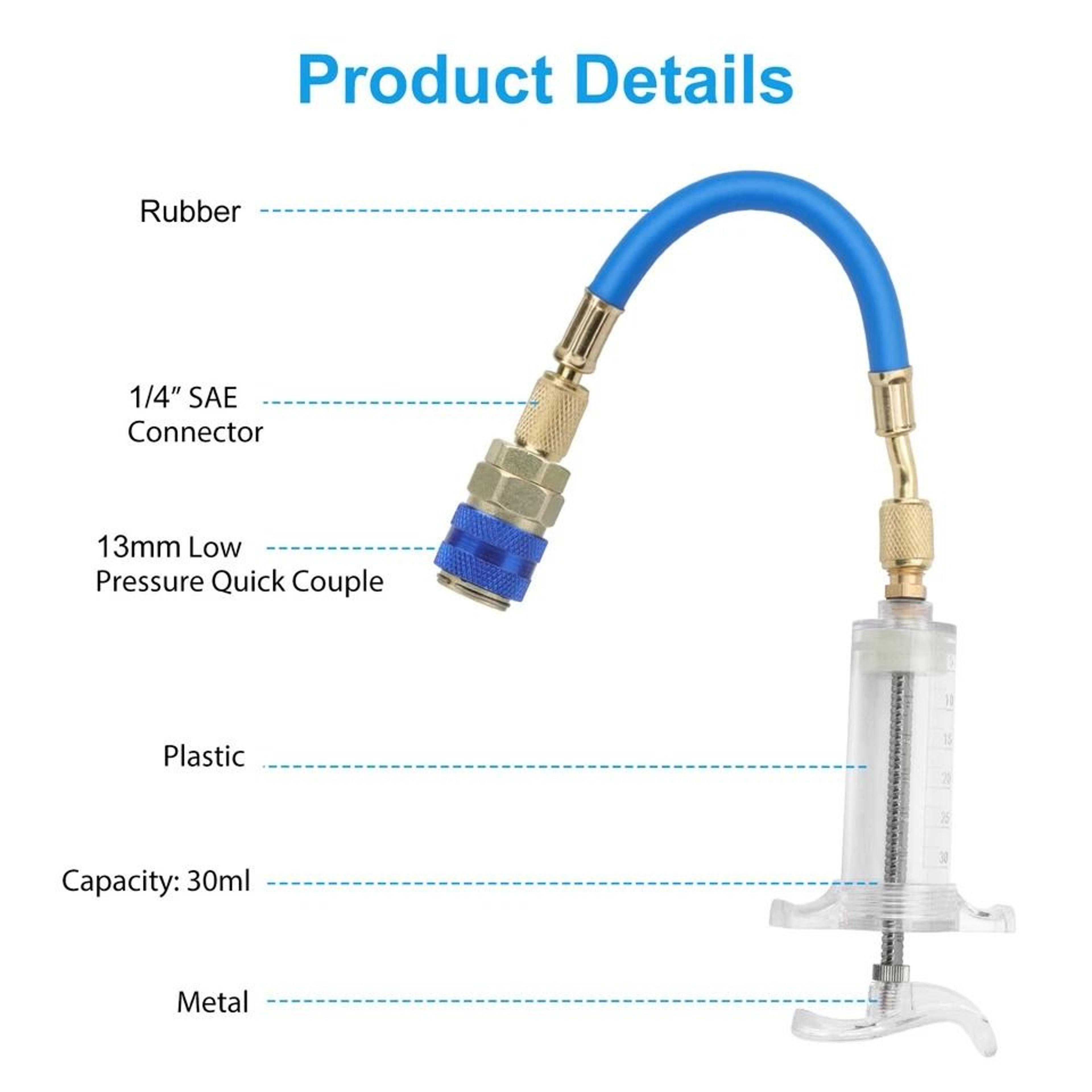 Oil  Dye Injector Quick Coupler Connector Ideal For Air Compressors HVAC  Automotive Systems 1