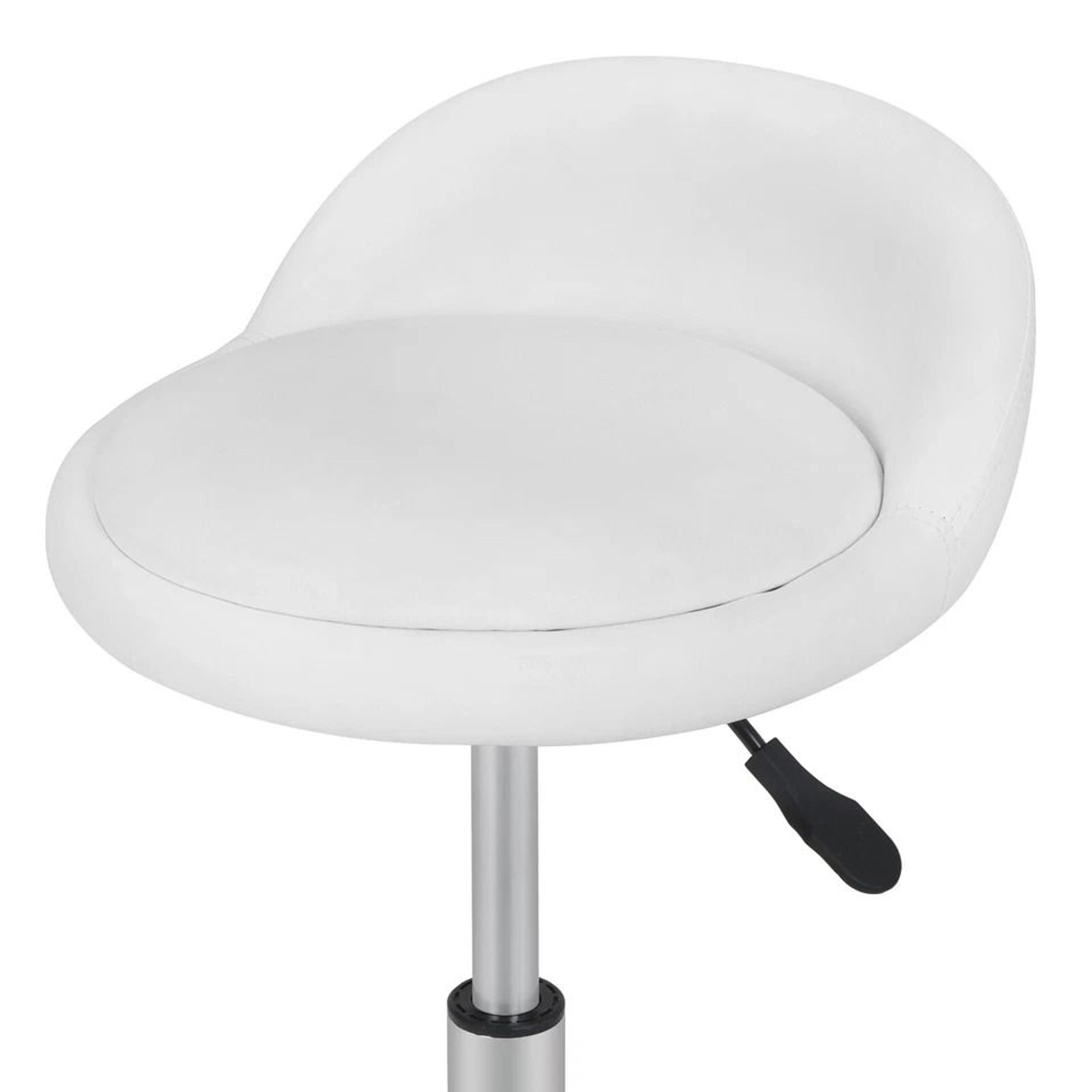 Adjustable Rolling Swivel Stool Degree Spa Salon White Tattoo Facial Massage Chair Soft Cushion 5