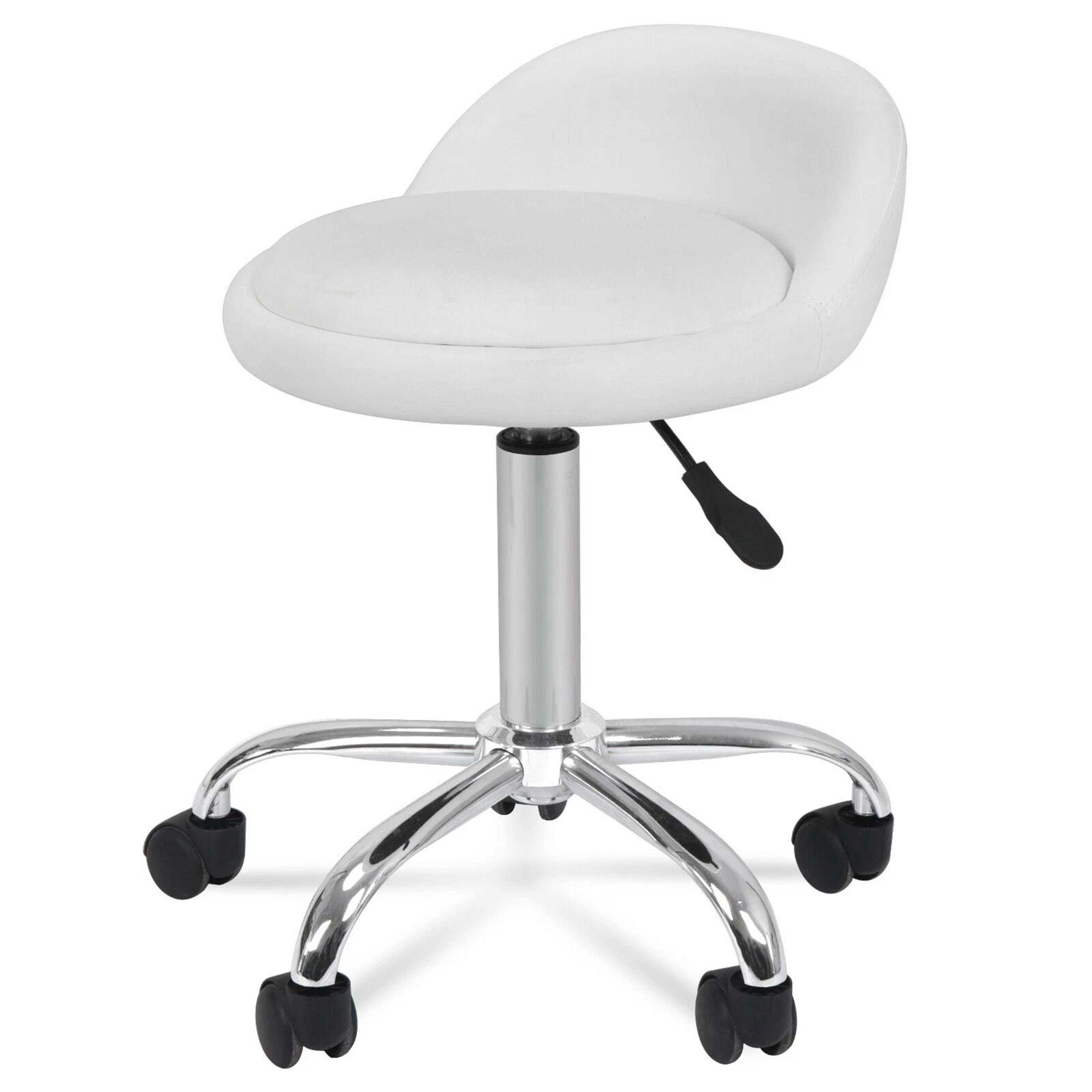 Adjustable Rolling Swivel Stool Degree Spa Salon White Tattoo Facial Massage Chair Soft Cushion 8