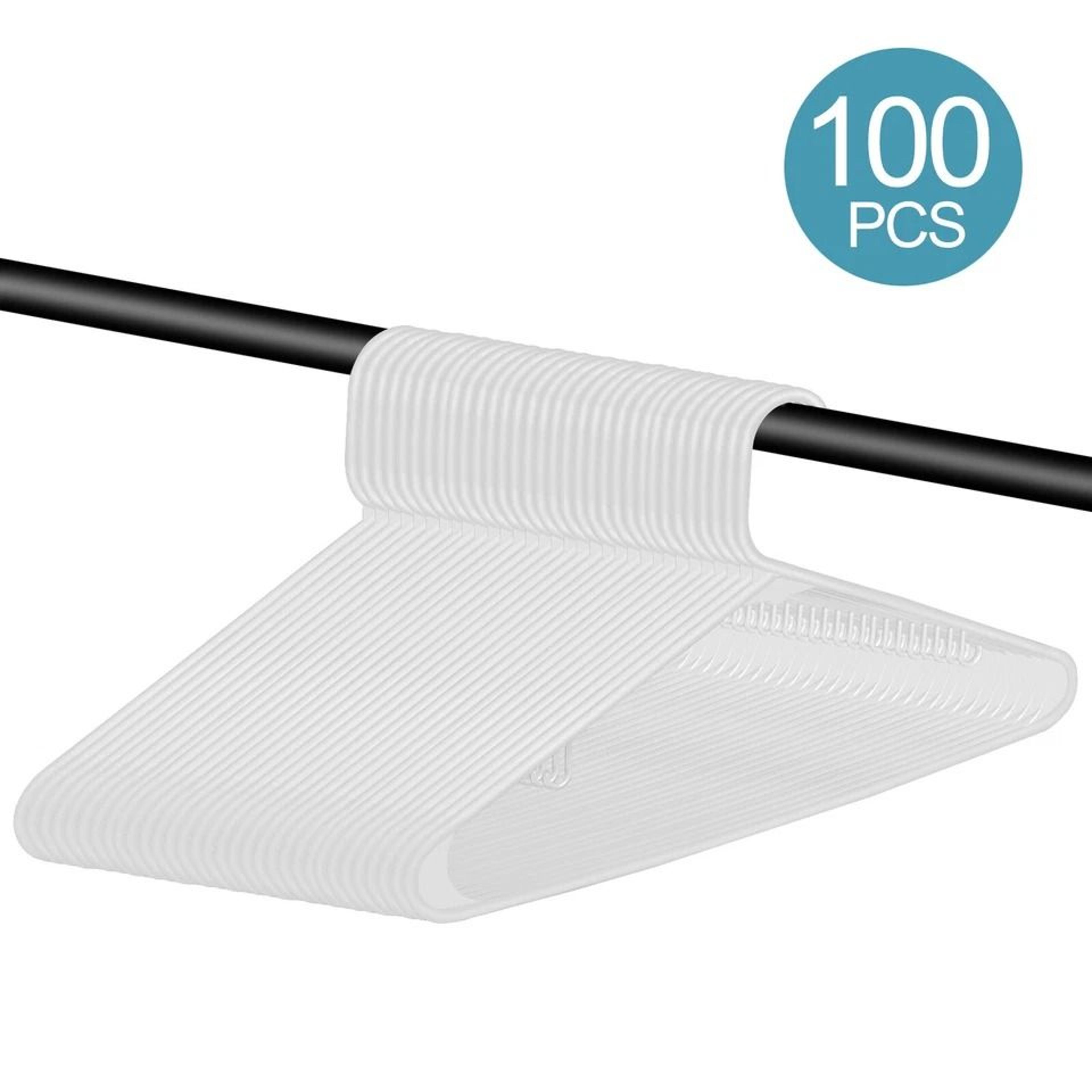 Durable Plastic Clothes Hangers Space Saving With Hooks 0