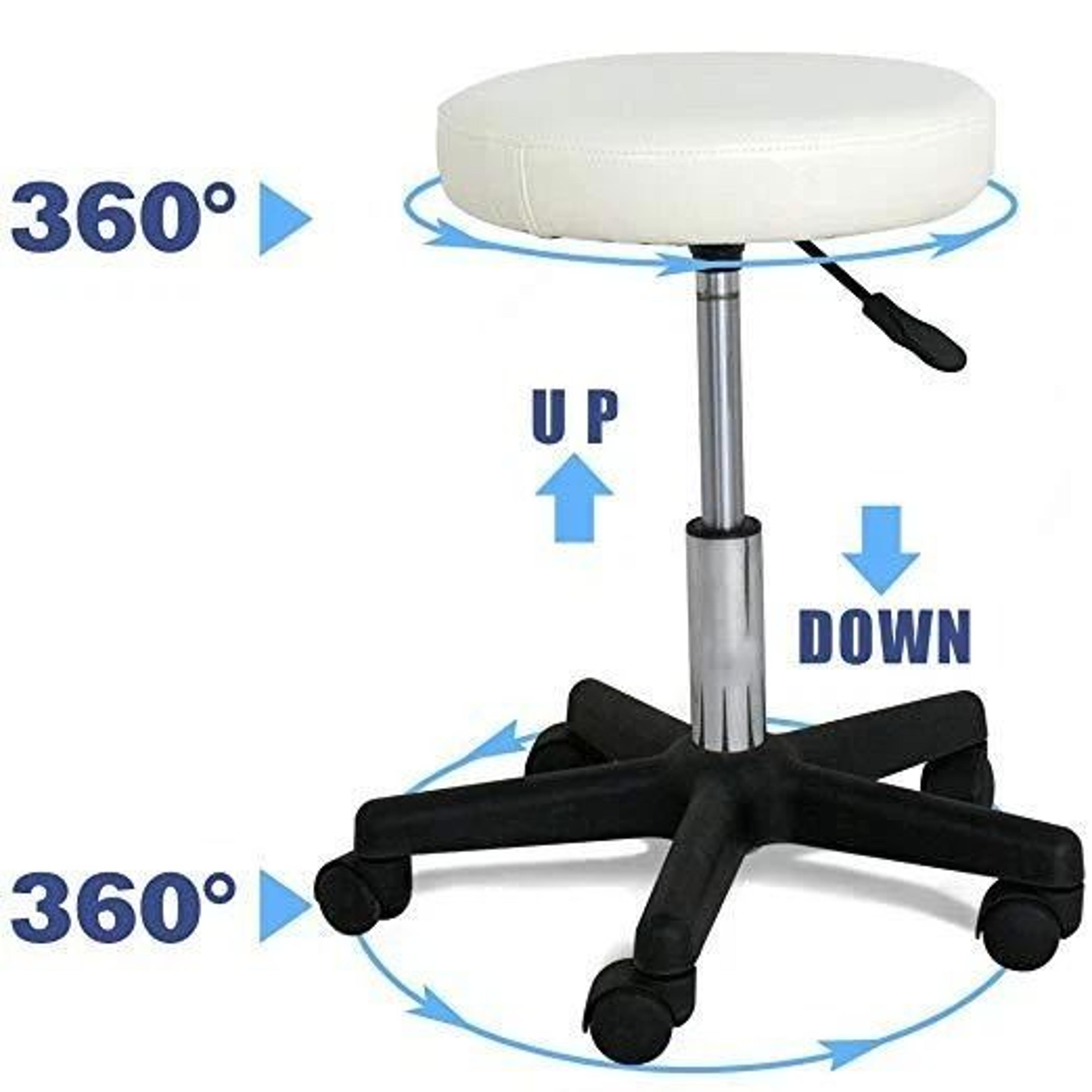 Rolling Chair For Tattoo Salon Adjustable Hydraulic Stool Swivel Massage And Facial Stool With Comf 1