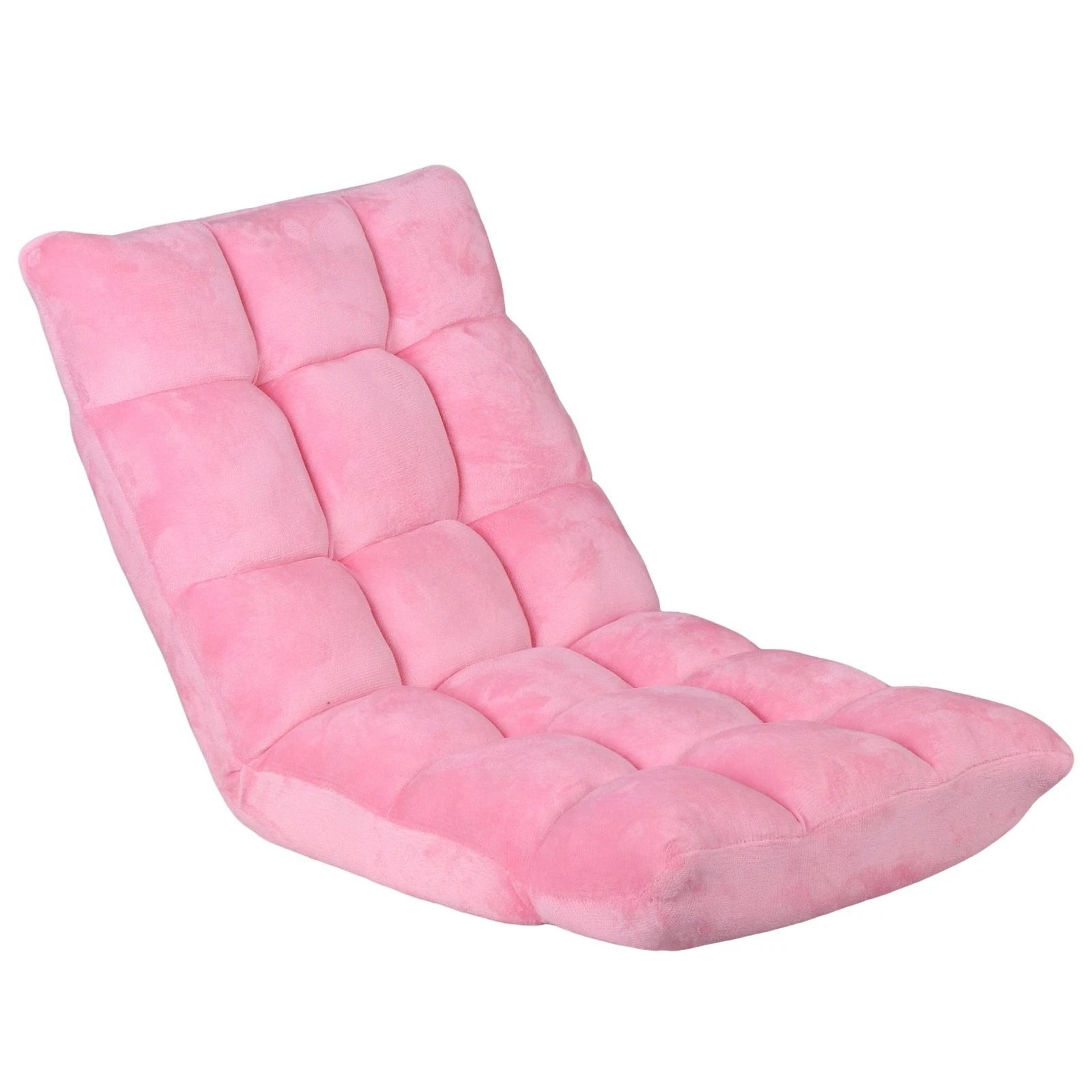 Adjustable Folding Floor Chair Sofa Lounger Bed Pink Recliner Lazy Seat Indoor 13