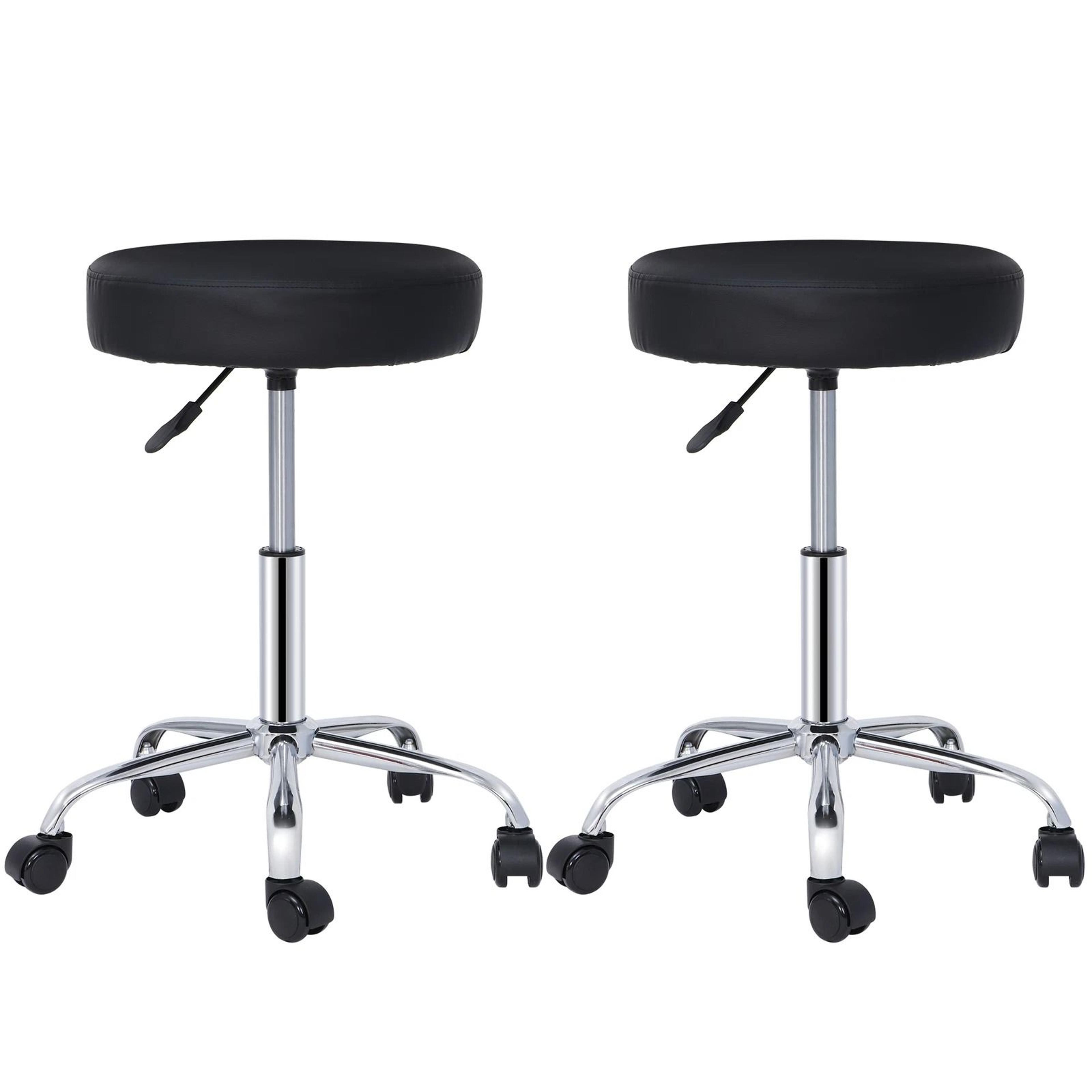 black adjustable hydraulic stool for salon, thick pad, swivel chair