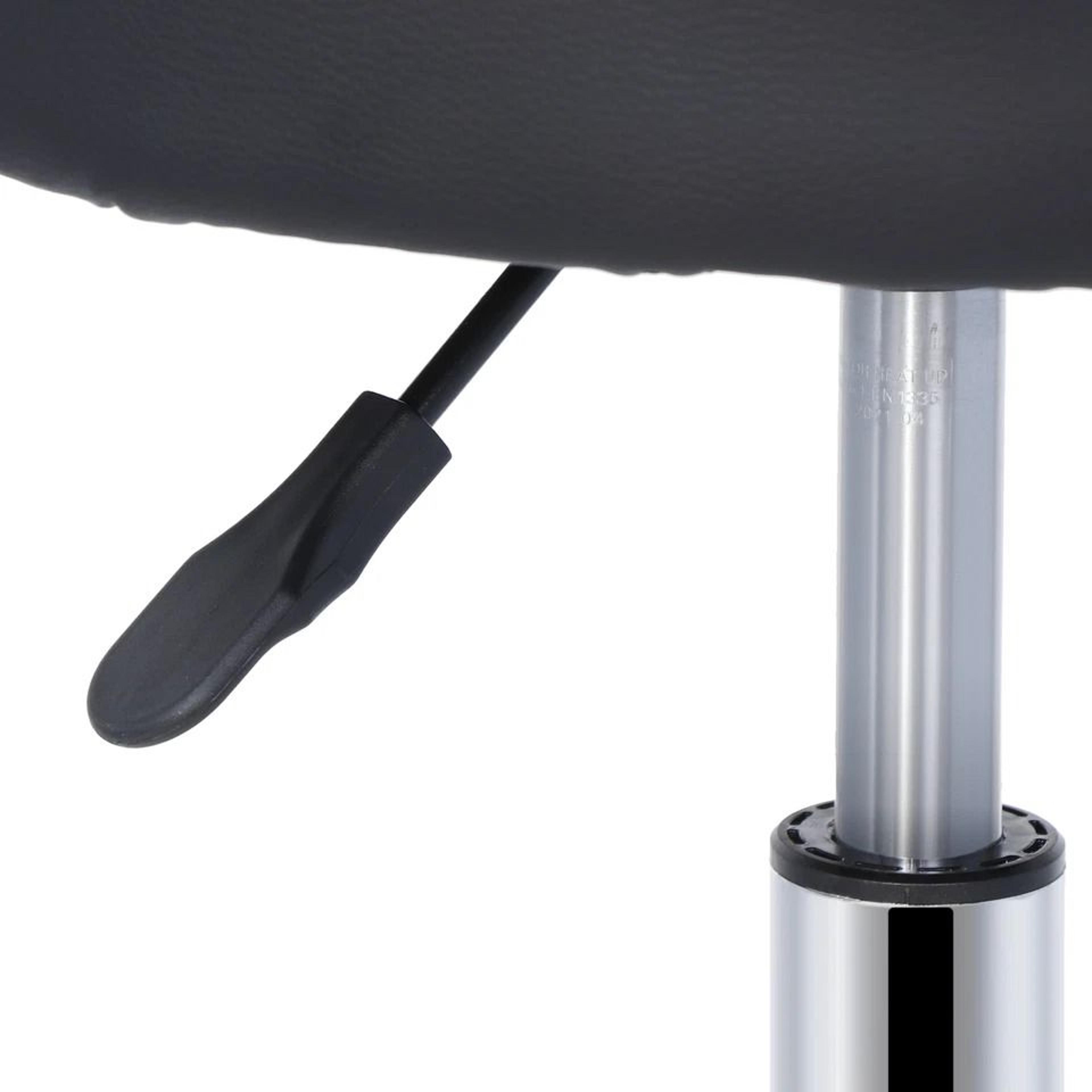 Black Adjustable Hydraulic Stool For Salon Thick Pad Swivel Chair 7