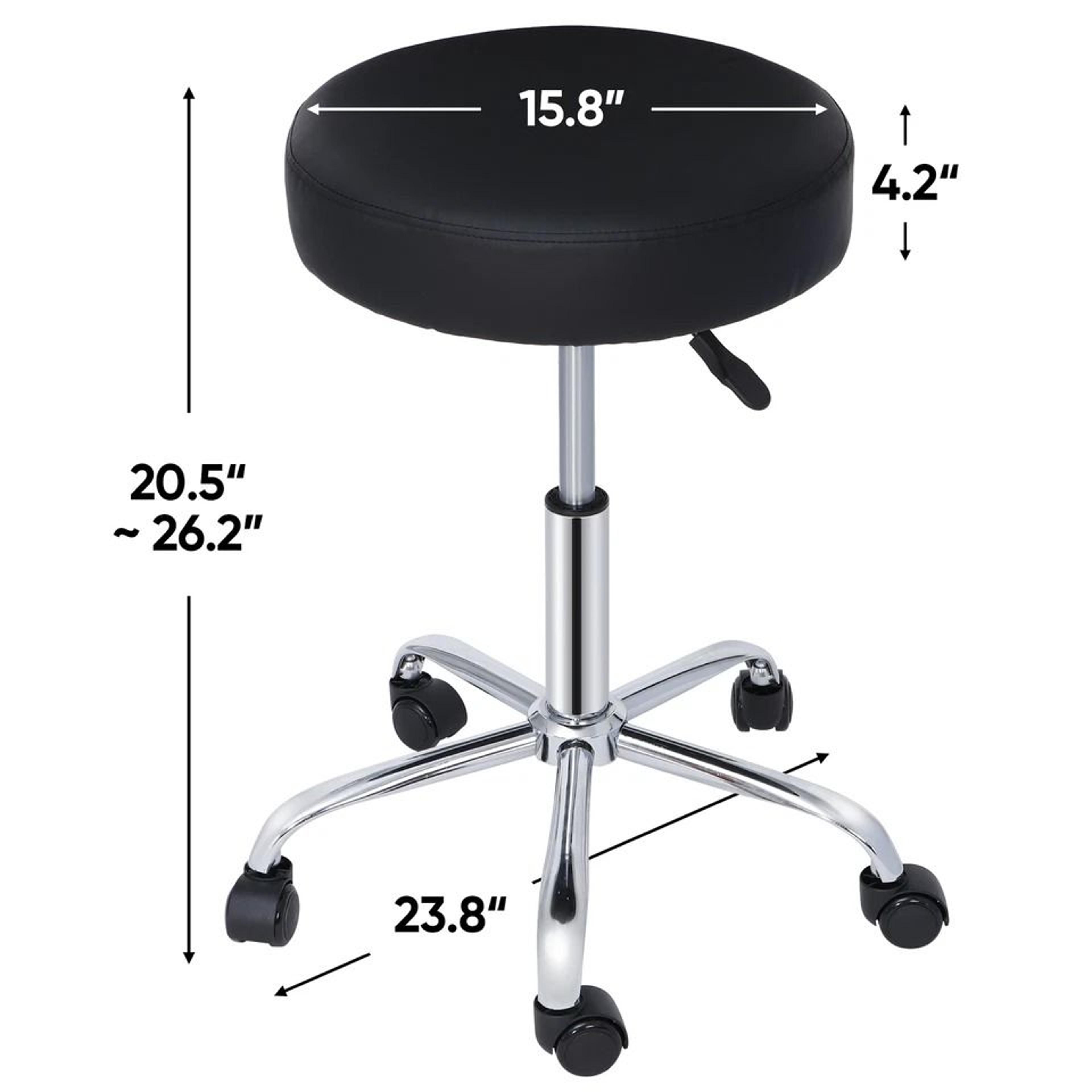 Black Adjustable Hydraulic Stool For Salon Thick Pad Swivel Chair 9