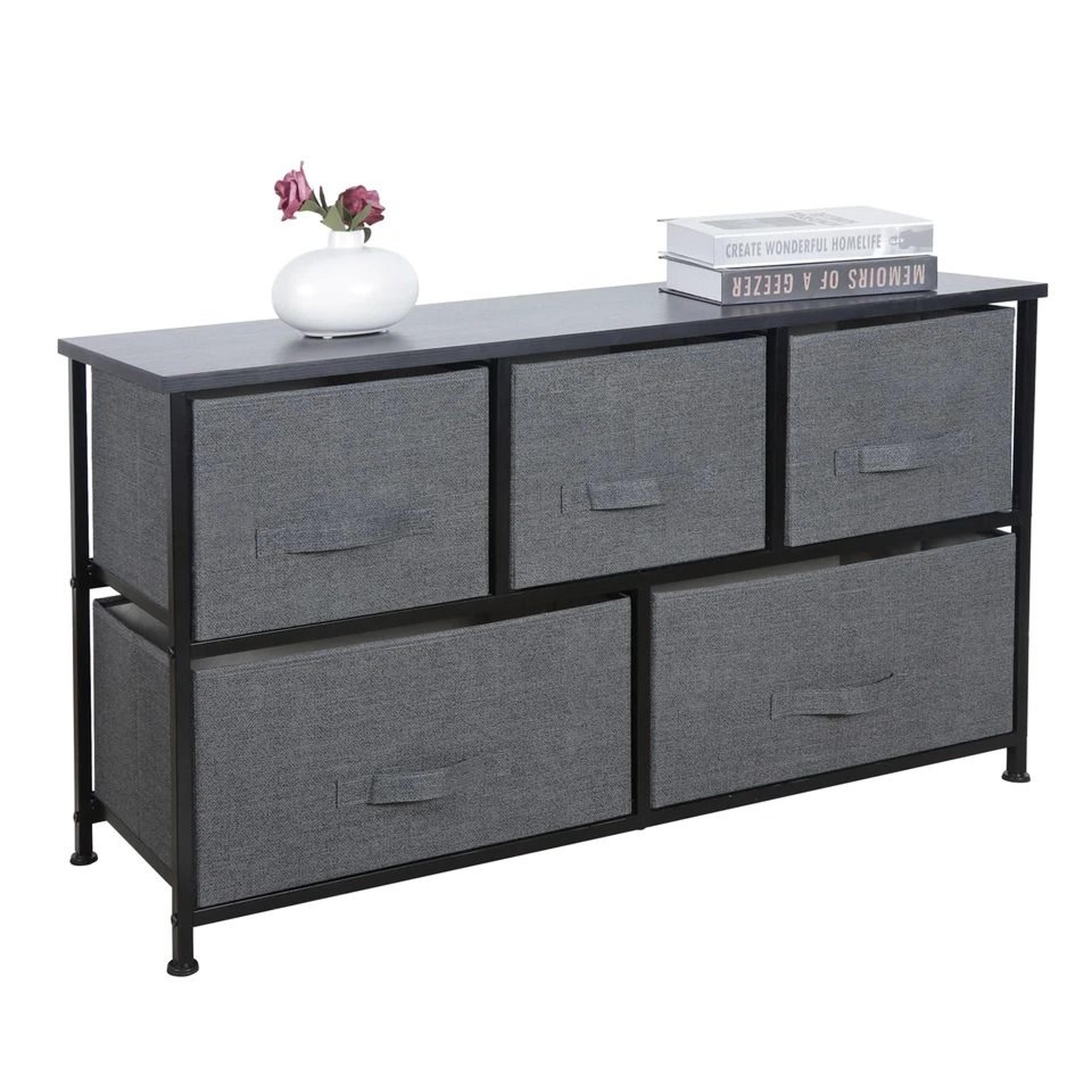 Wide Storage Tower Organizer Spacesaving Dresser For Bedroom Hallway Entryway 4