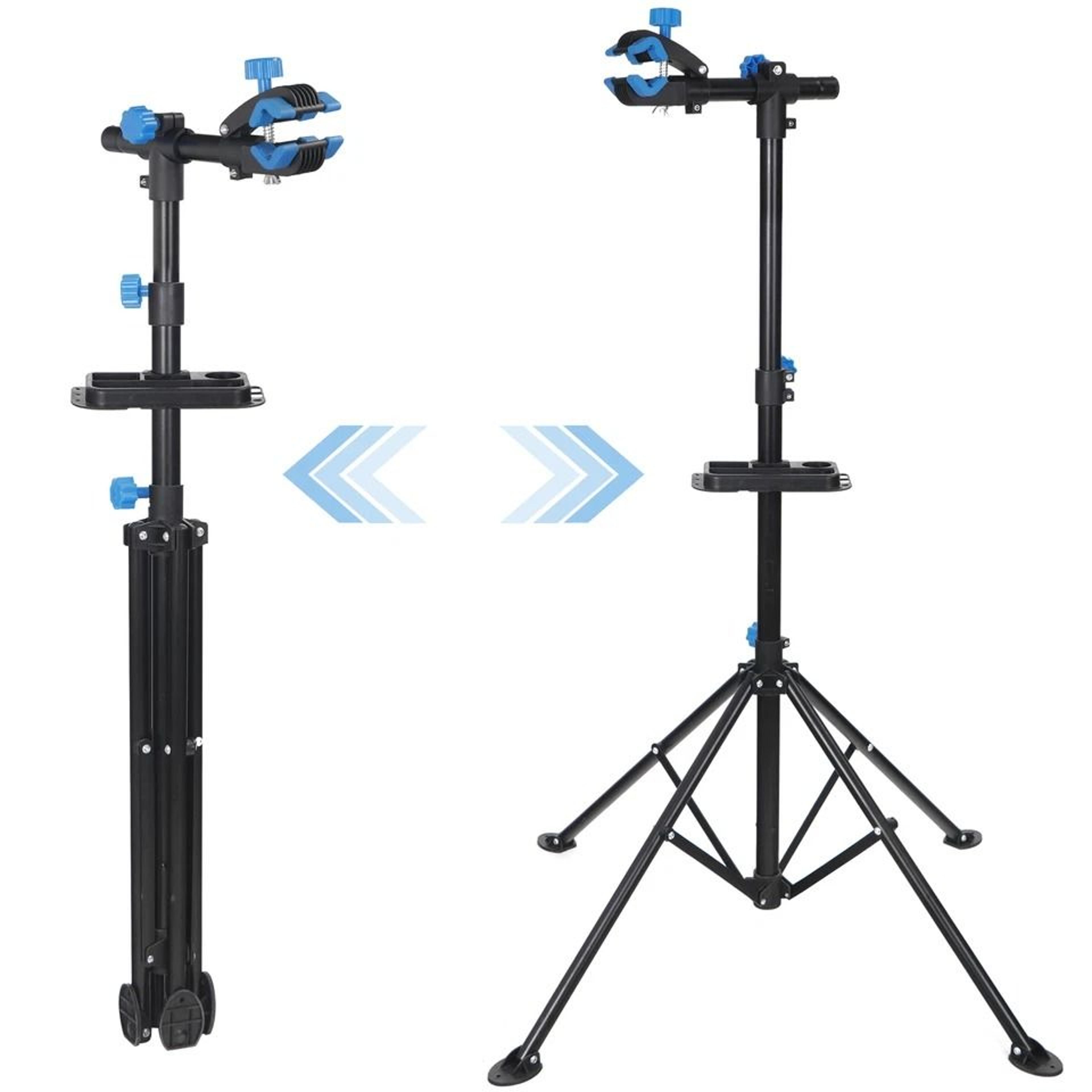 Bicycle Repair Stand With Tool Tray Adjustable Height Cycle Rack Durable Home Bike Work Stand 5