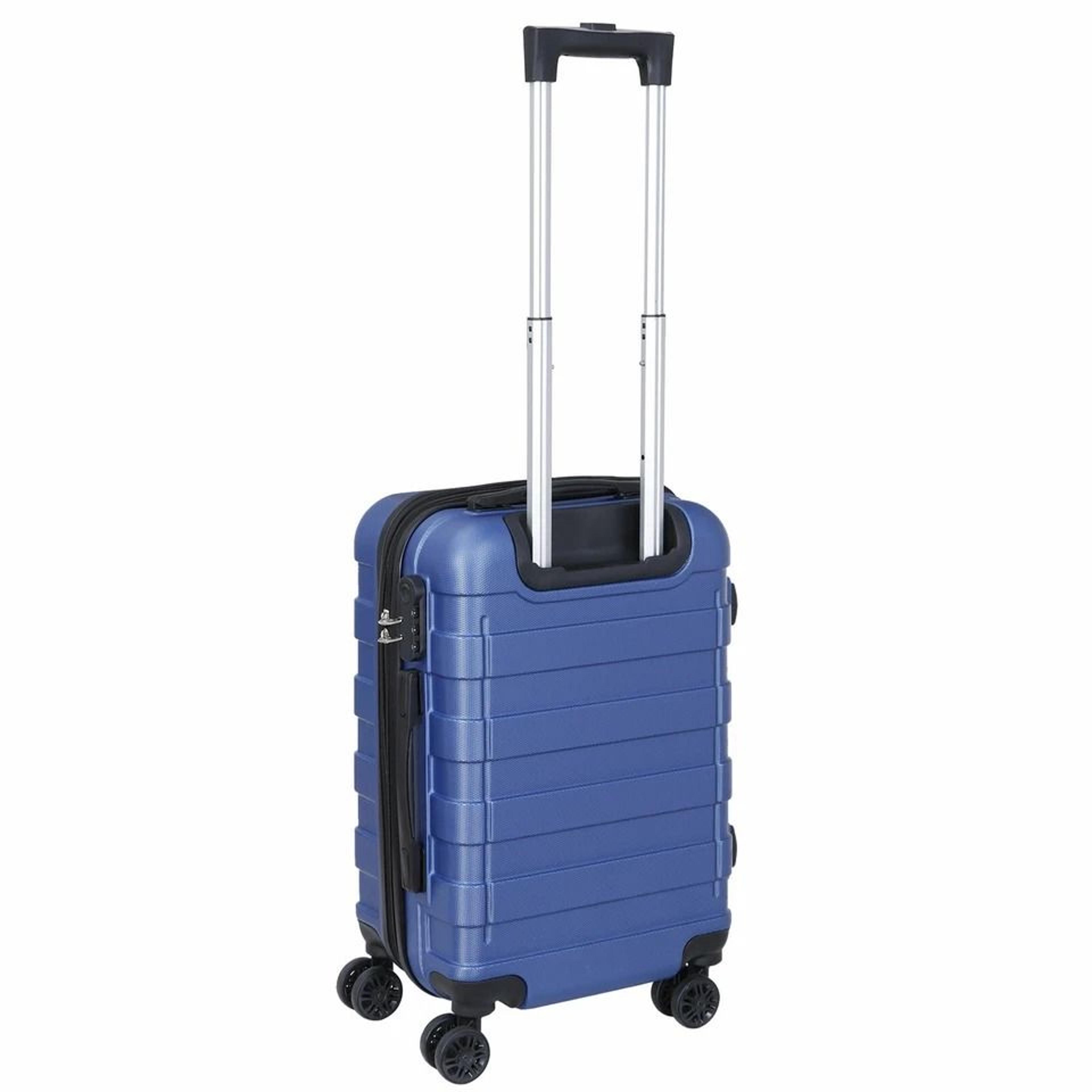 Expandable Blue Hardside Spinner CarryOn Luggage Capacity Wheels For Smooth Rolling Durable ABS She 1