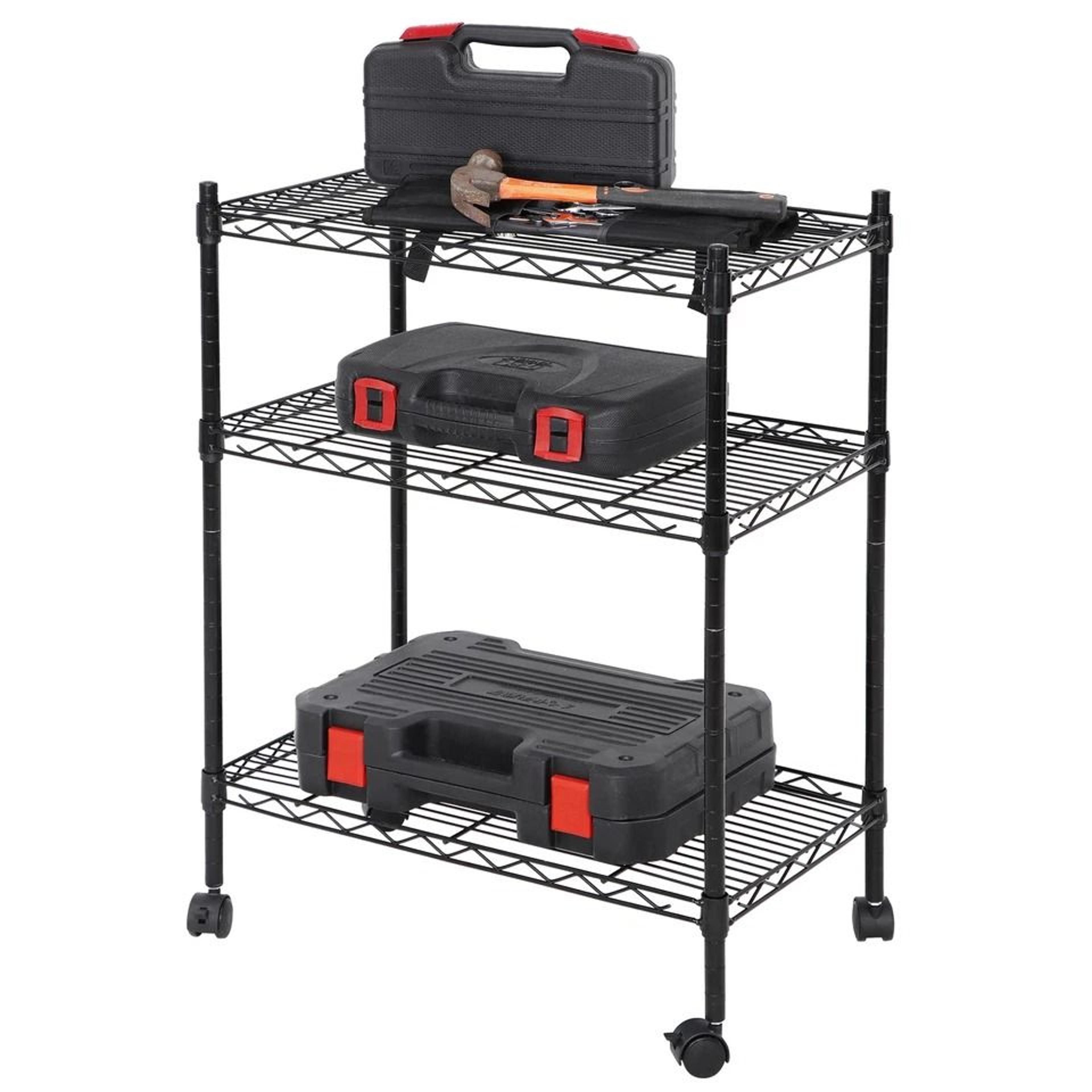 Metal Rack Shelves Shelf Storage Shelving Unit Adjustable Steel Wire Shelf 3Shelf Organization For  9