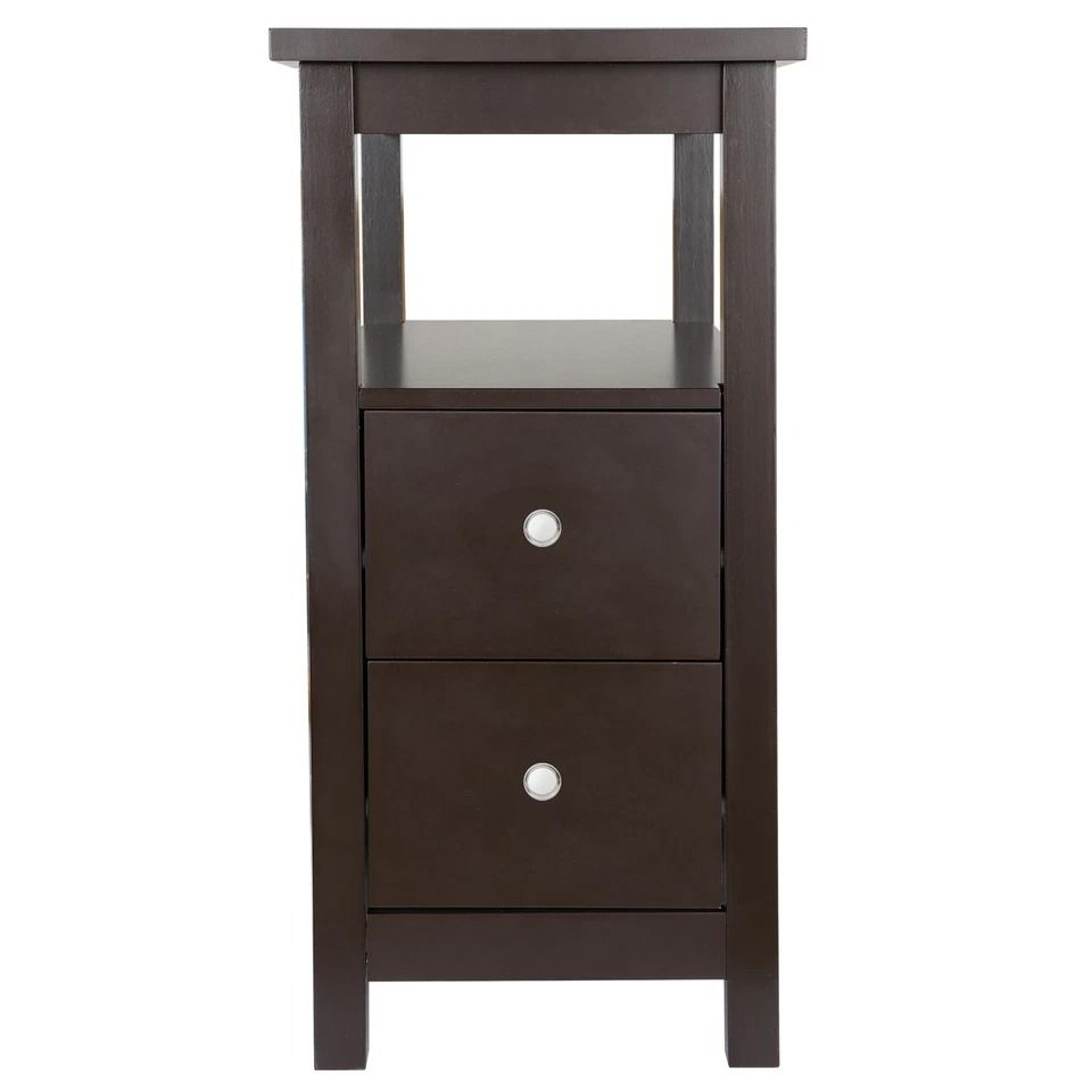 Narrow Side Table With Drawer And Shelf Chairside End Table Home Decor Storage For Small Spaces 5