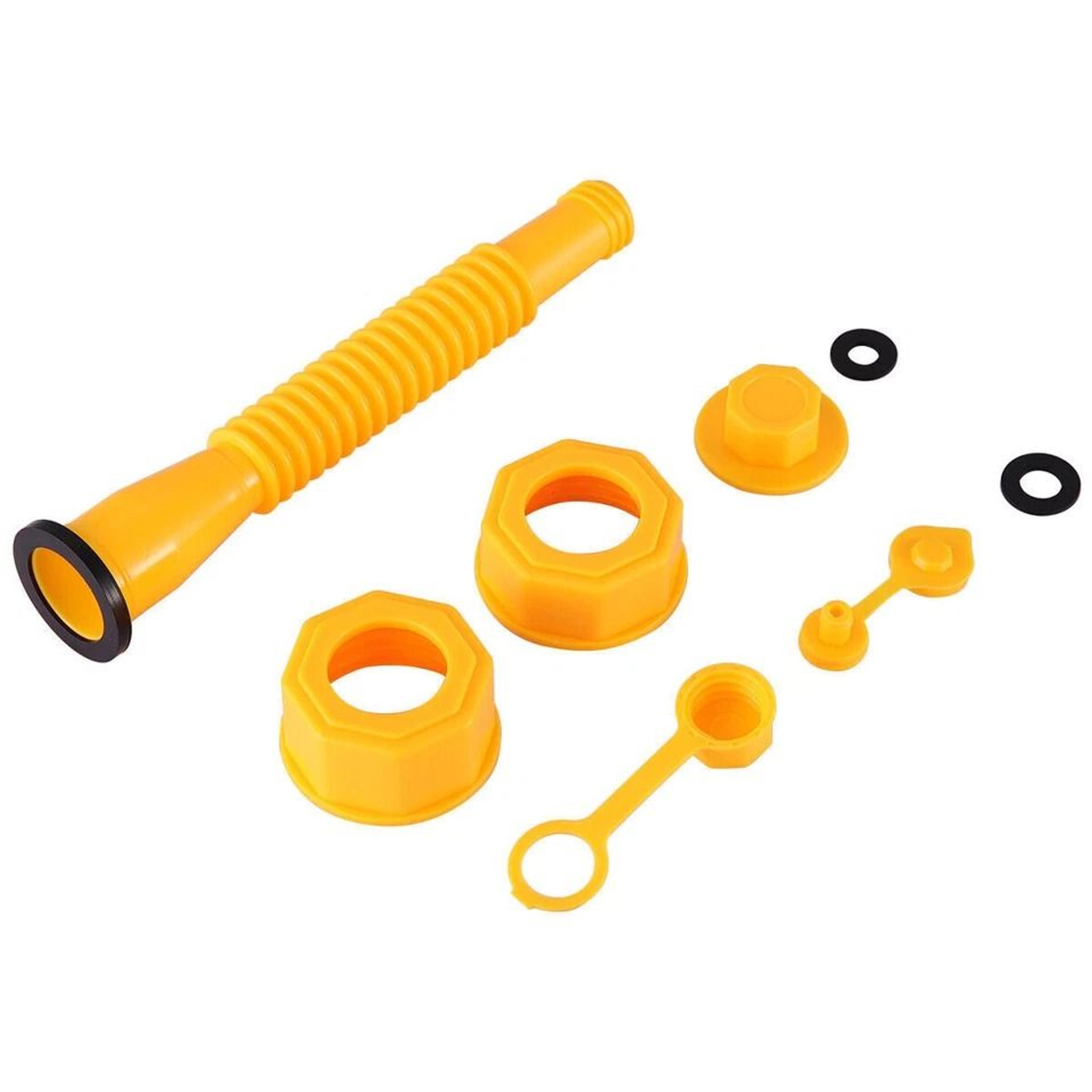 gas can spout nozzle vent kit, replacement for plastic gas cans, old style cap, fits gallon cans