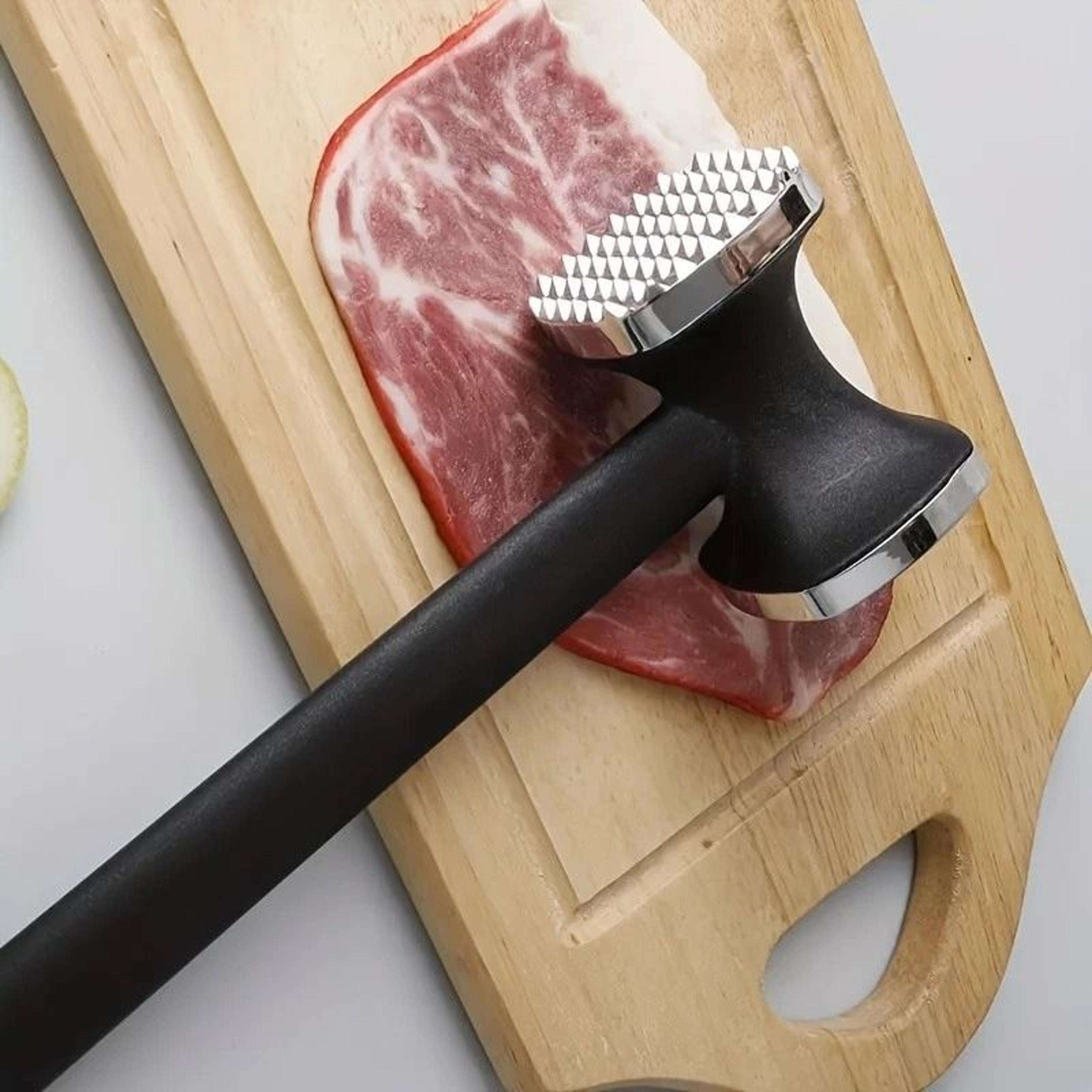 Stainless Steel Meat Tenderizer Hammer DualSided Steak Hammer For Even Cooking And Tenderizing Toug 3