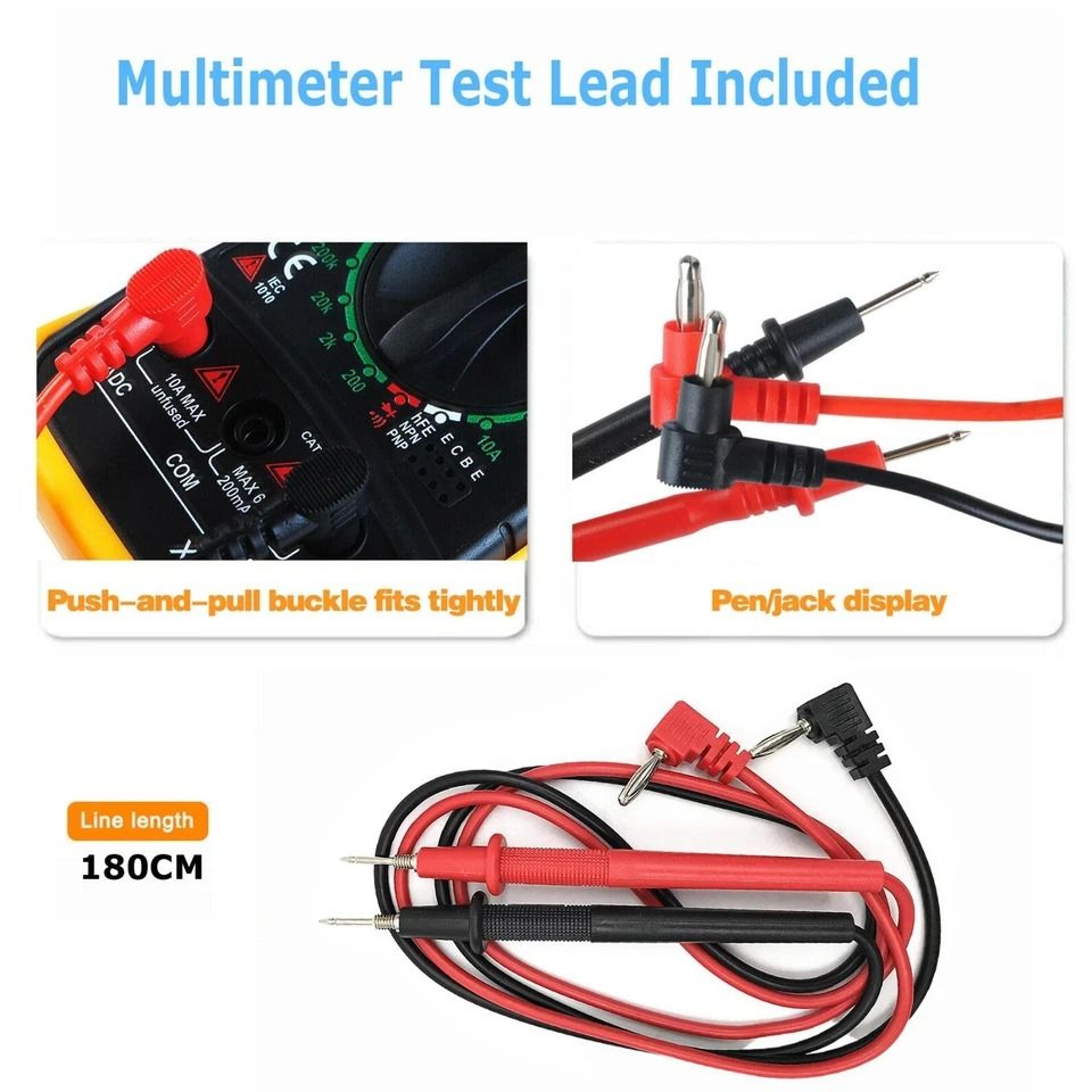Digital LCD Multimeter Voltmeter Ammeter Tester AC DC Ohmmeter 3