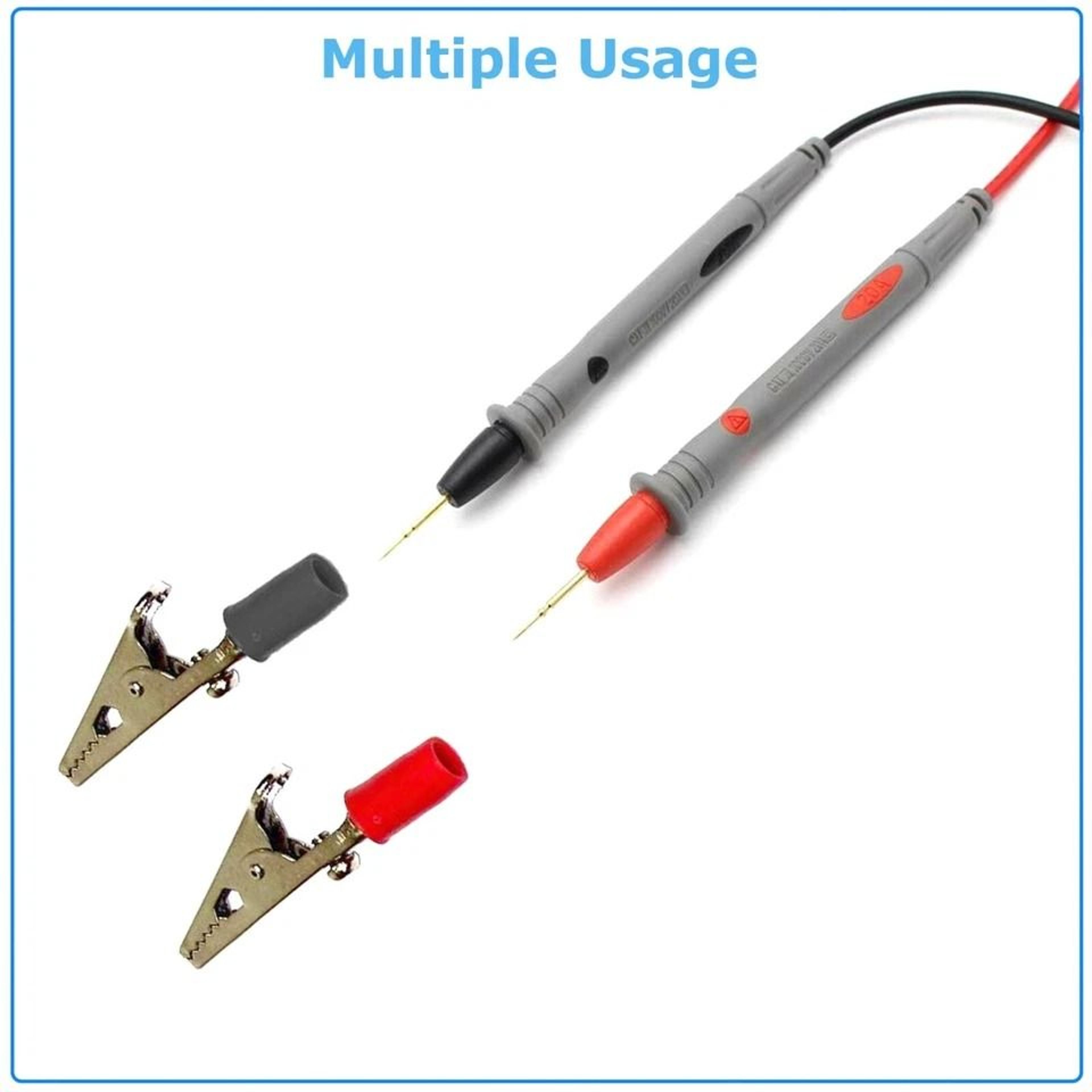 Ultra Fine Needle Multimeter Test Lead Precision Probes For Digital Voltmeter Red And Black Cable F 6
