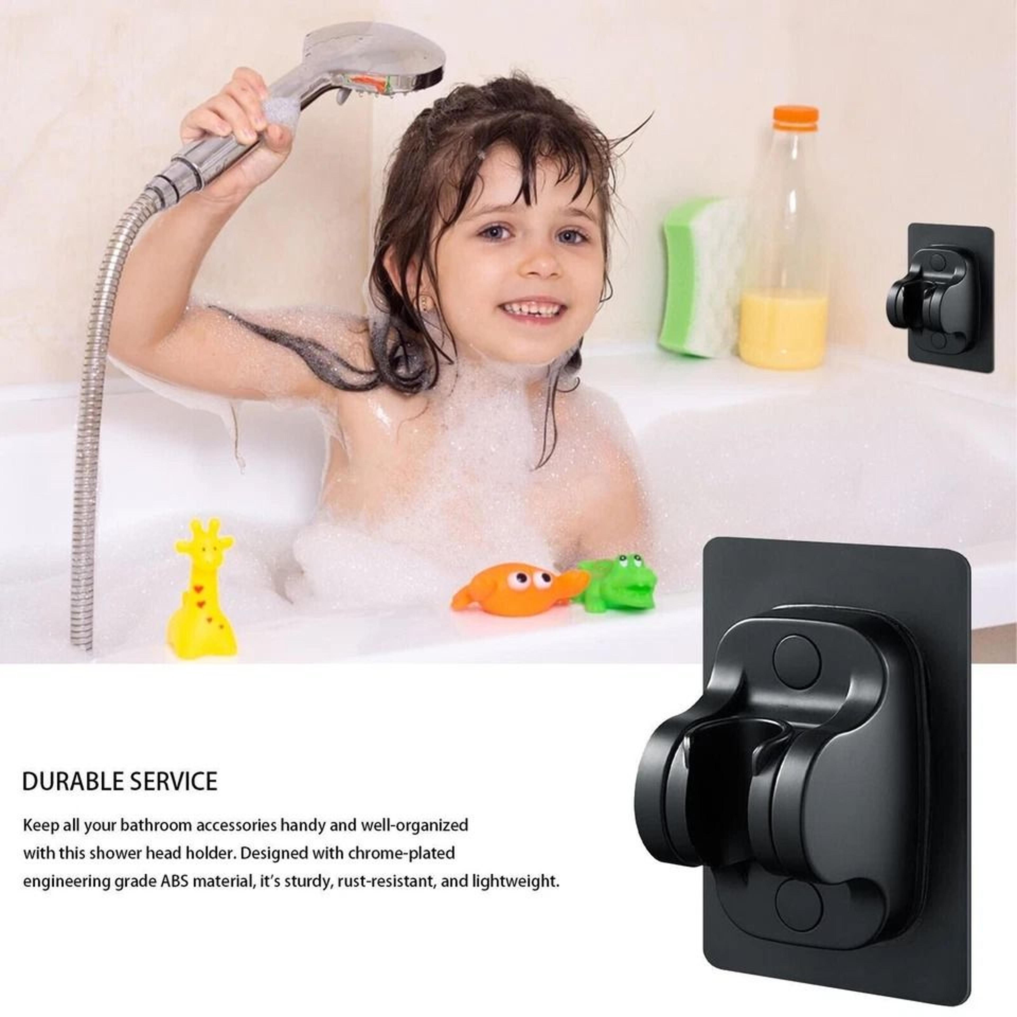 Adjustable Wall Mount Shower Bracket Self Adhesive Handheld Shower Head Holder No Drill Shower Moun 9