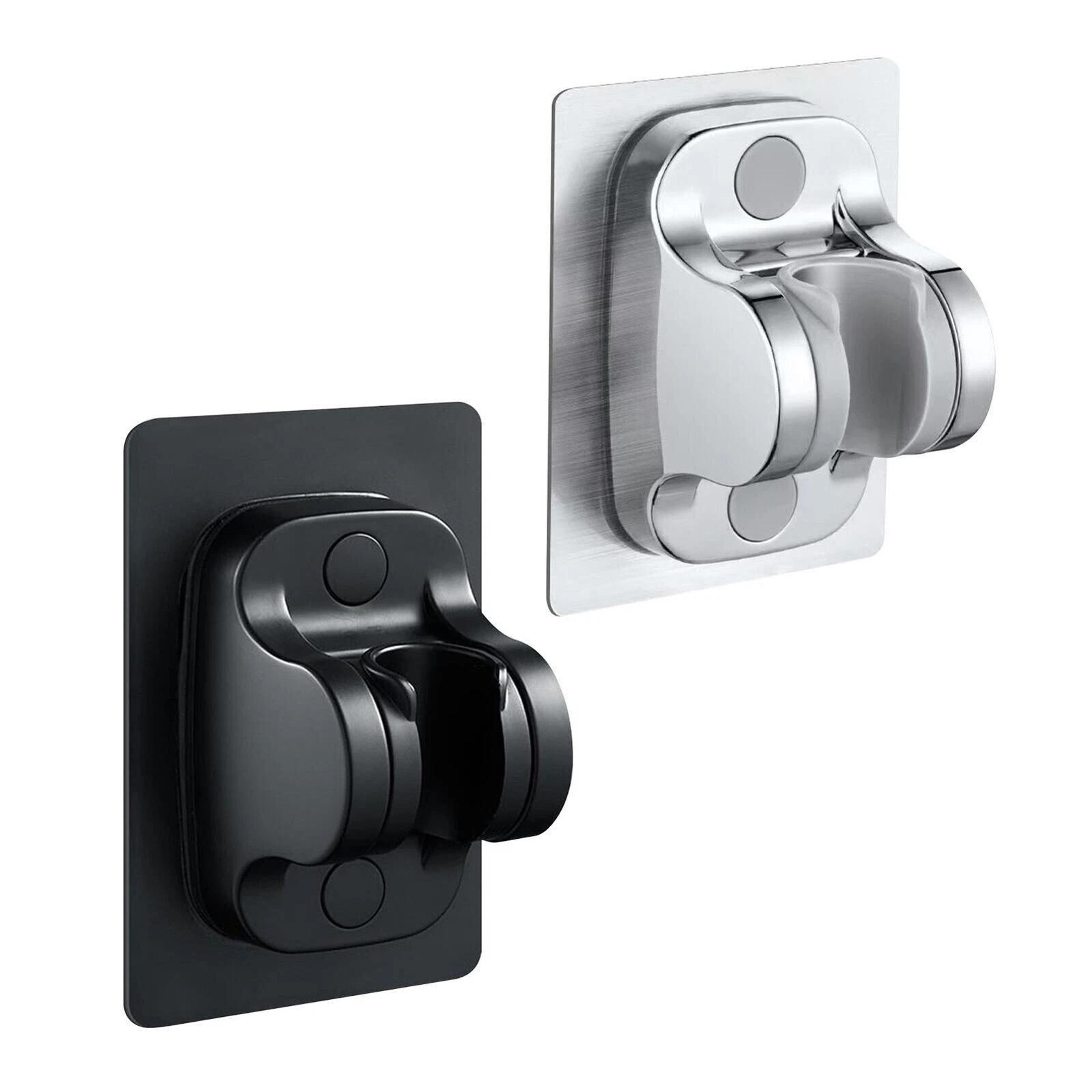 adjustable wall mount shower bracket, self adhesive handheld shower head holder, no drill shower mount