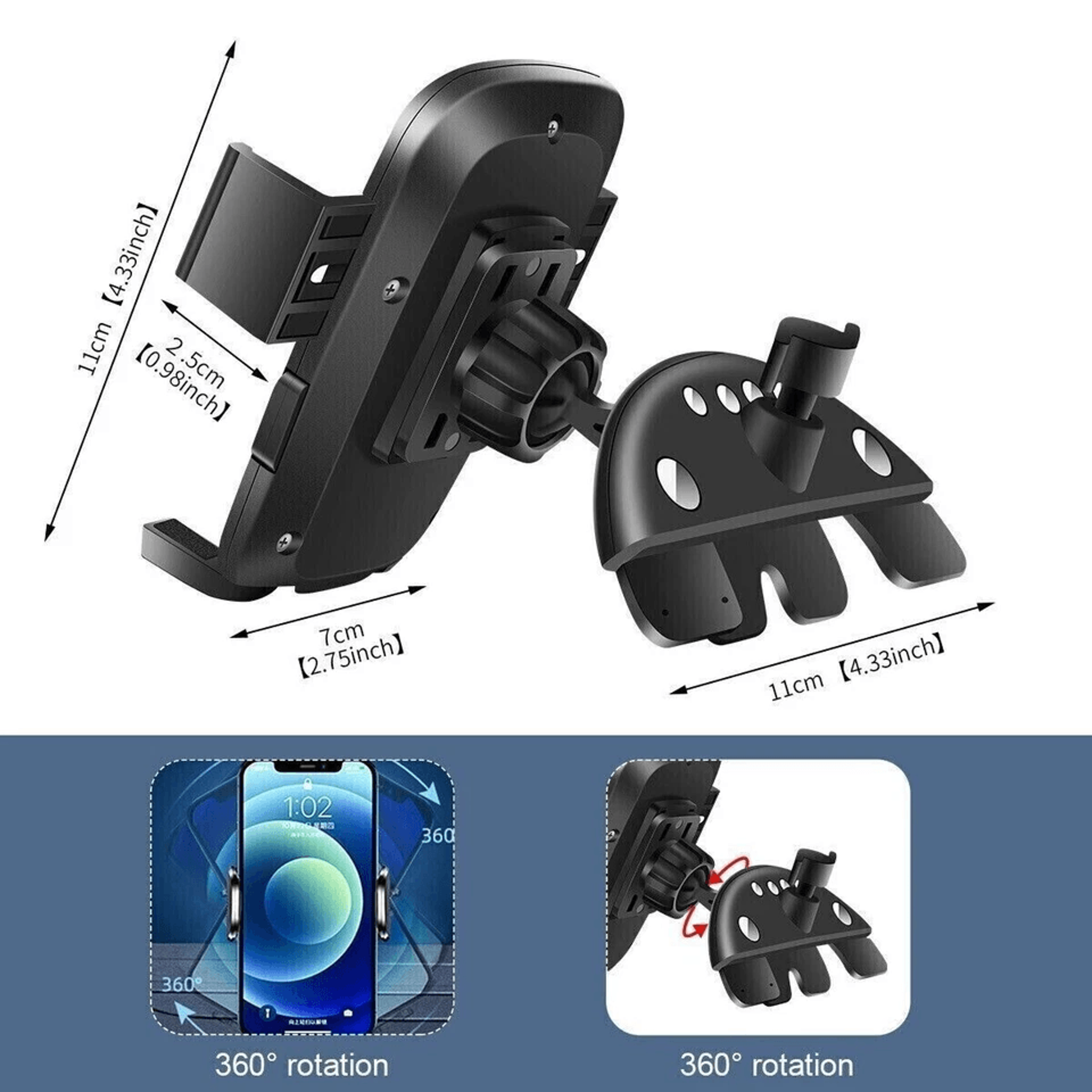 Universal Car Mount CD Slot Phone Holder For IPhone Samsung GPS Cell Phone Front Seat Car Convenien 9