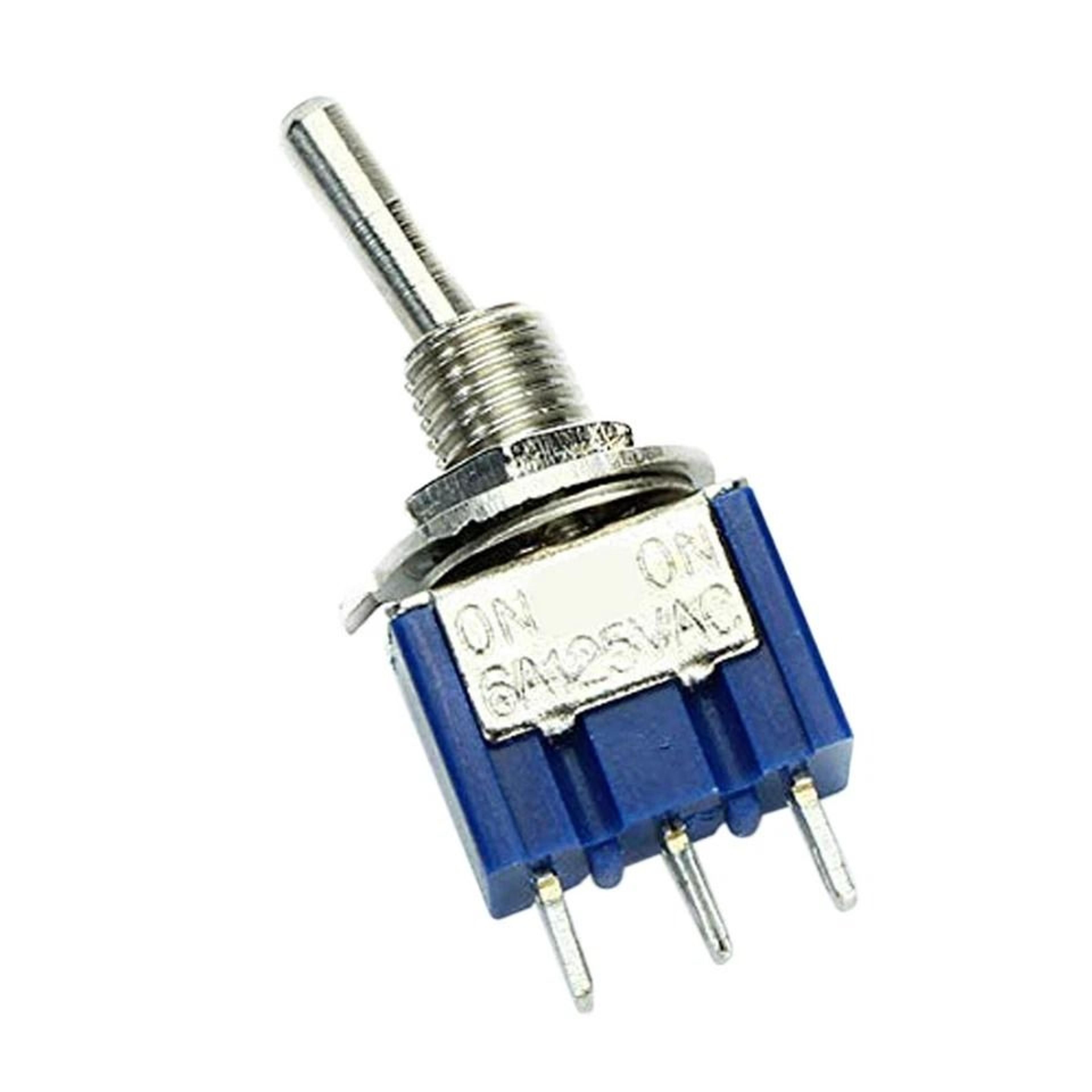 MTS Pin SPDT ONON Mini Toggle Switches Red Position Stainless Steel 1
