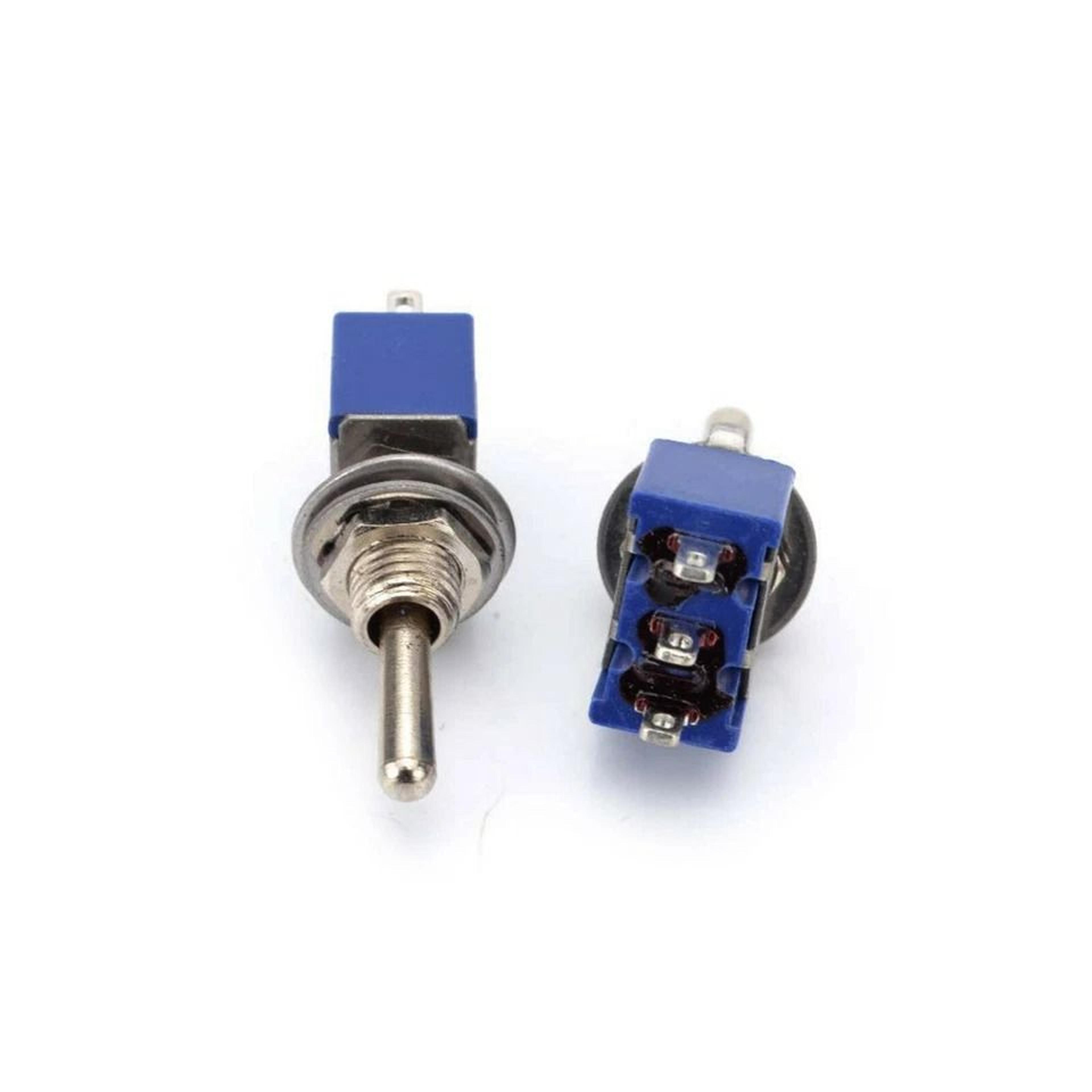 MTS Pin SPDT ONON Mini Toggle Switches Red Position Stainless Steel 2