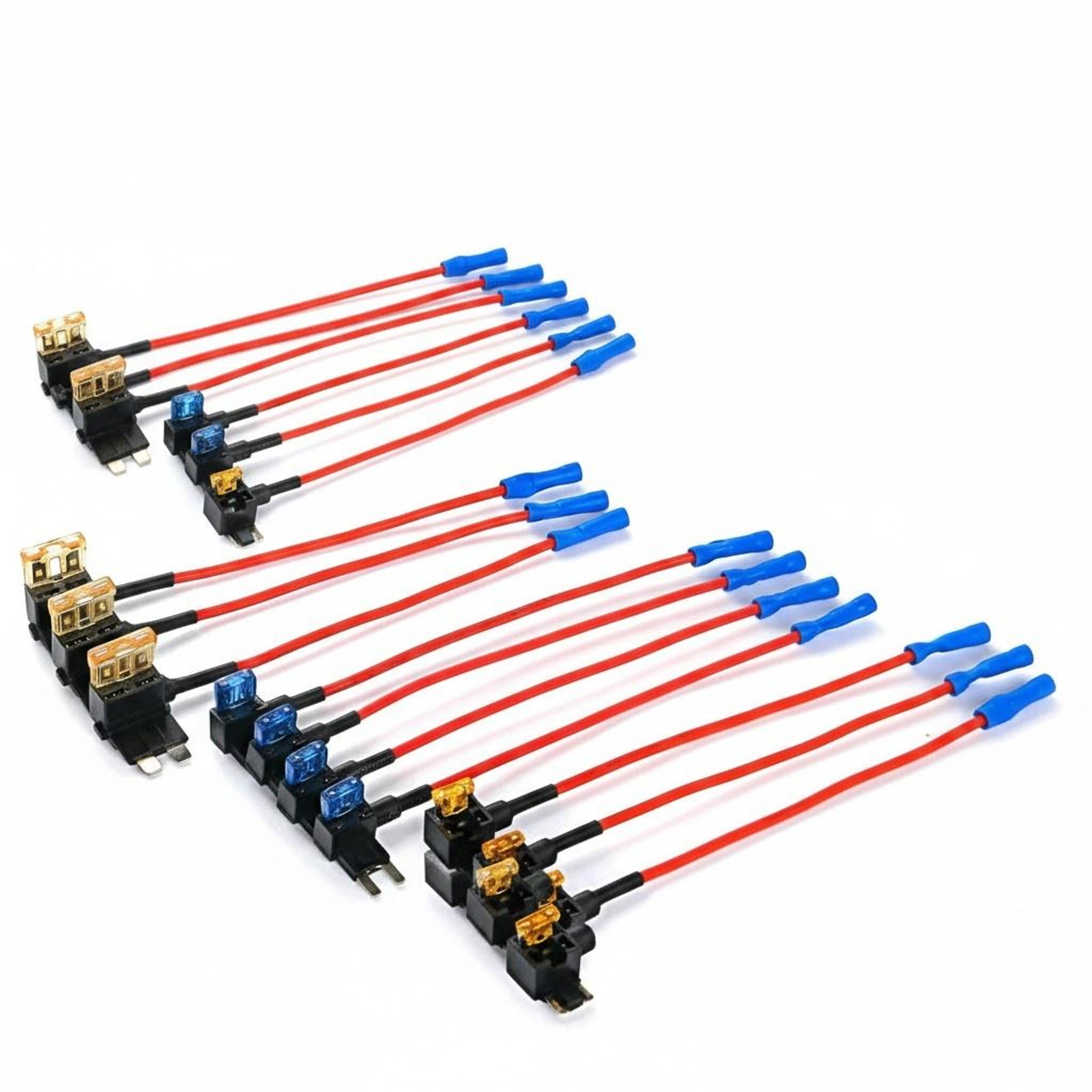 car add-a-circuit fuse adapter, standard & mini tap blade fuse holder for quick accessory wiring