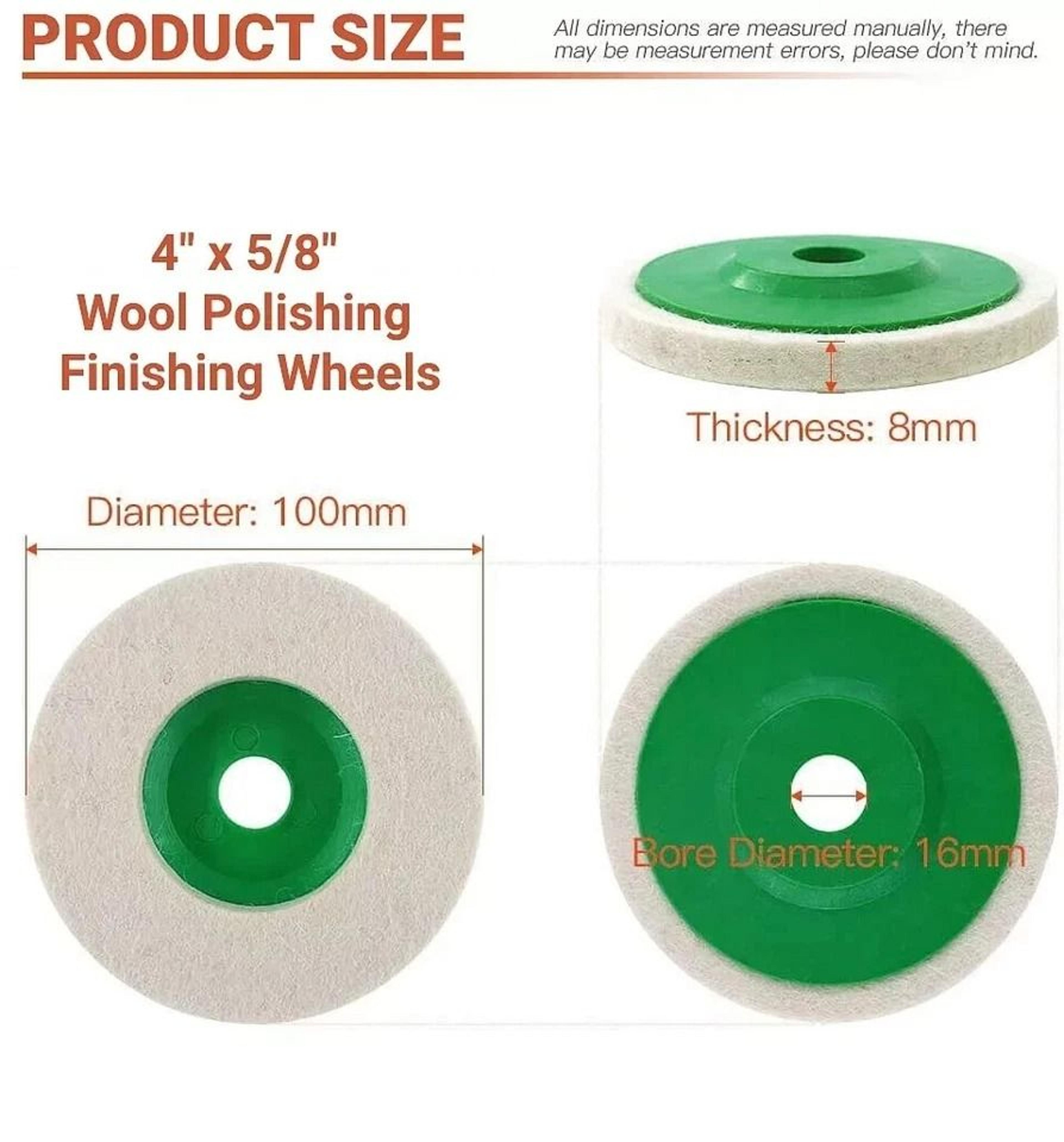 Dense Fine Wool Polishing Discs Buffing Pads For Angle Grinder Finishing Wheel With High Strength P 1