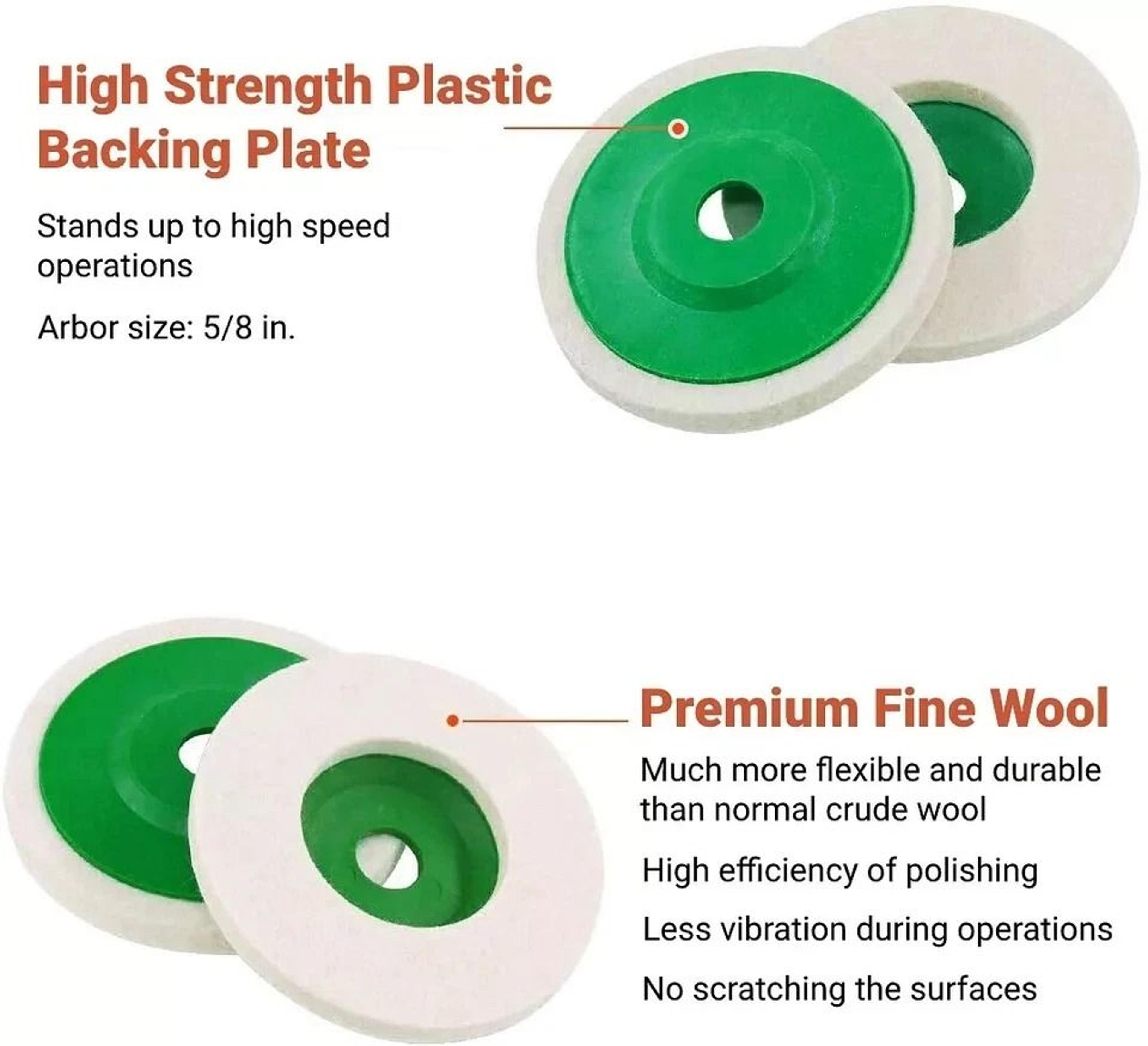 Dense Fine Wool Polishing Discs Buffing Pads For Angle Grinder Finishing Wheel With High Strength P 2