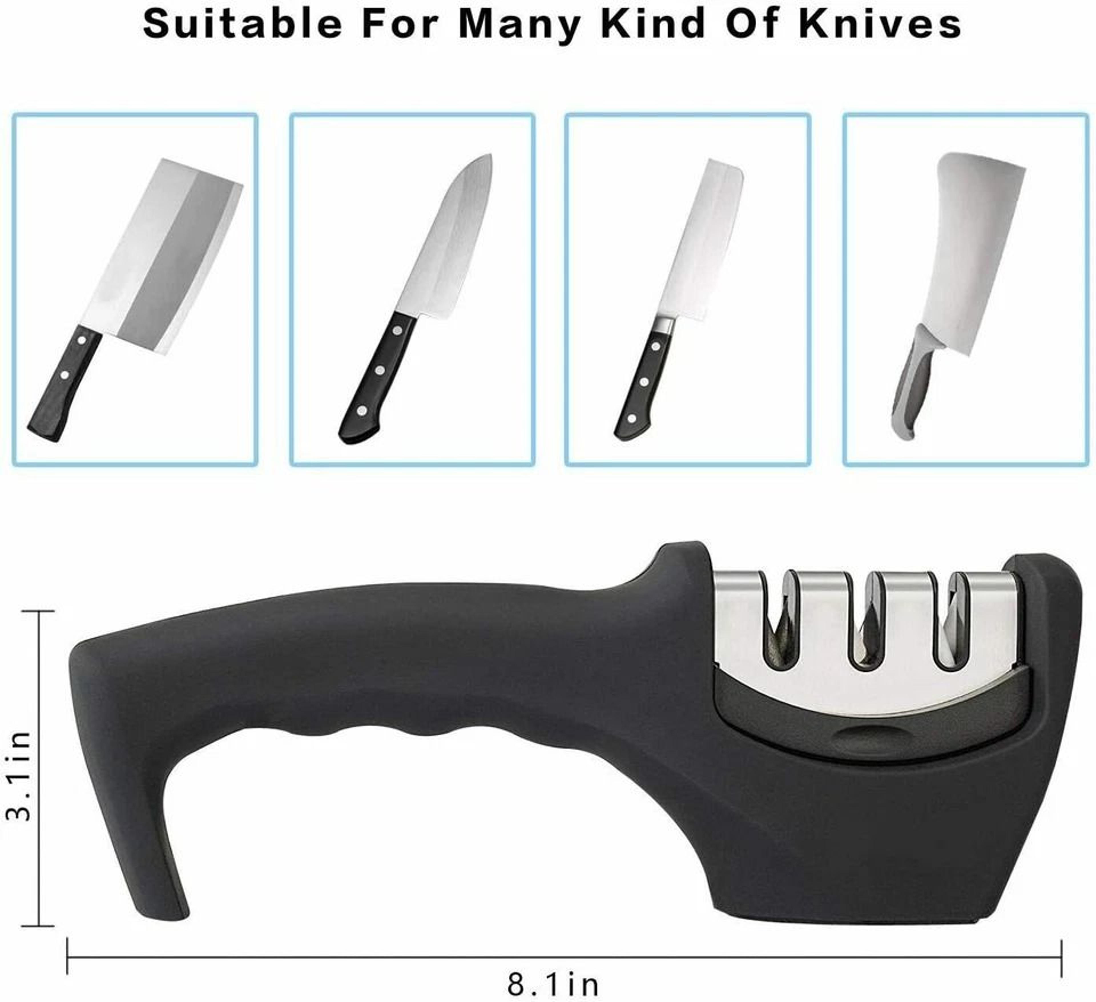 Knife Sharpening Tool Ceramic  Tungsten Stages Professional Blade Hone Kitchen Knife Sharpening Sys 6