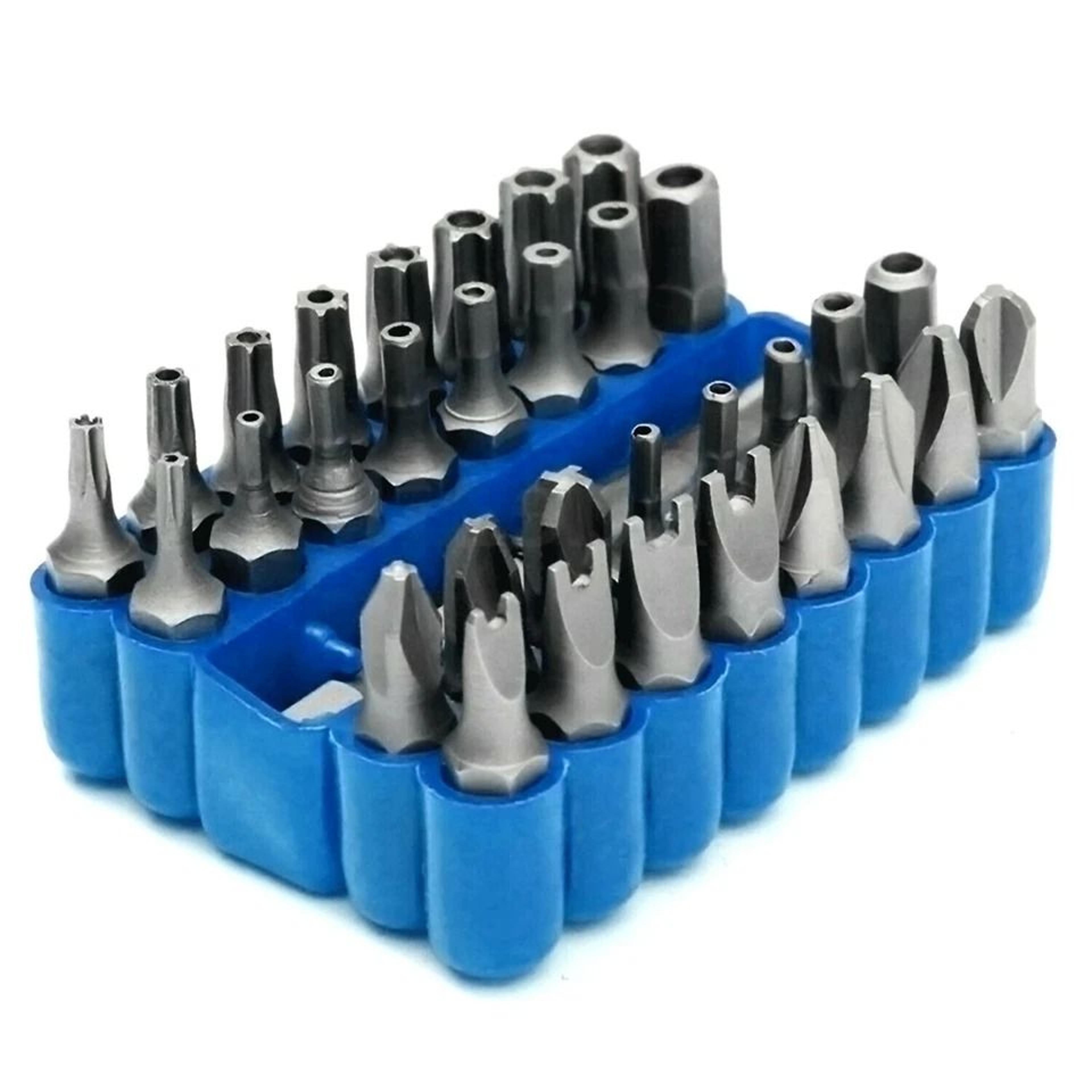 torx, tri-wing, hex, spanner security tamper proof bits, set with magnetic extension