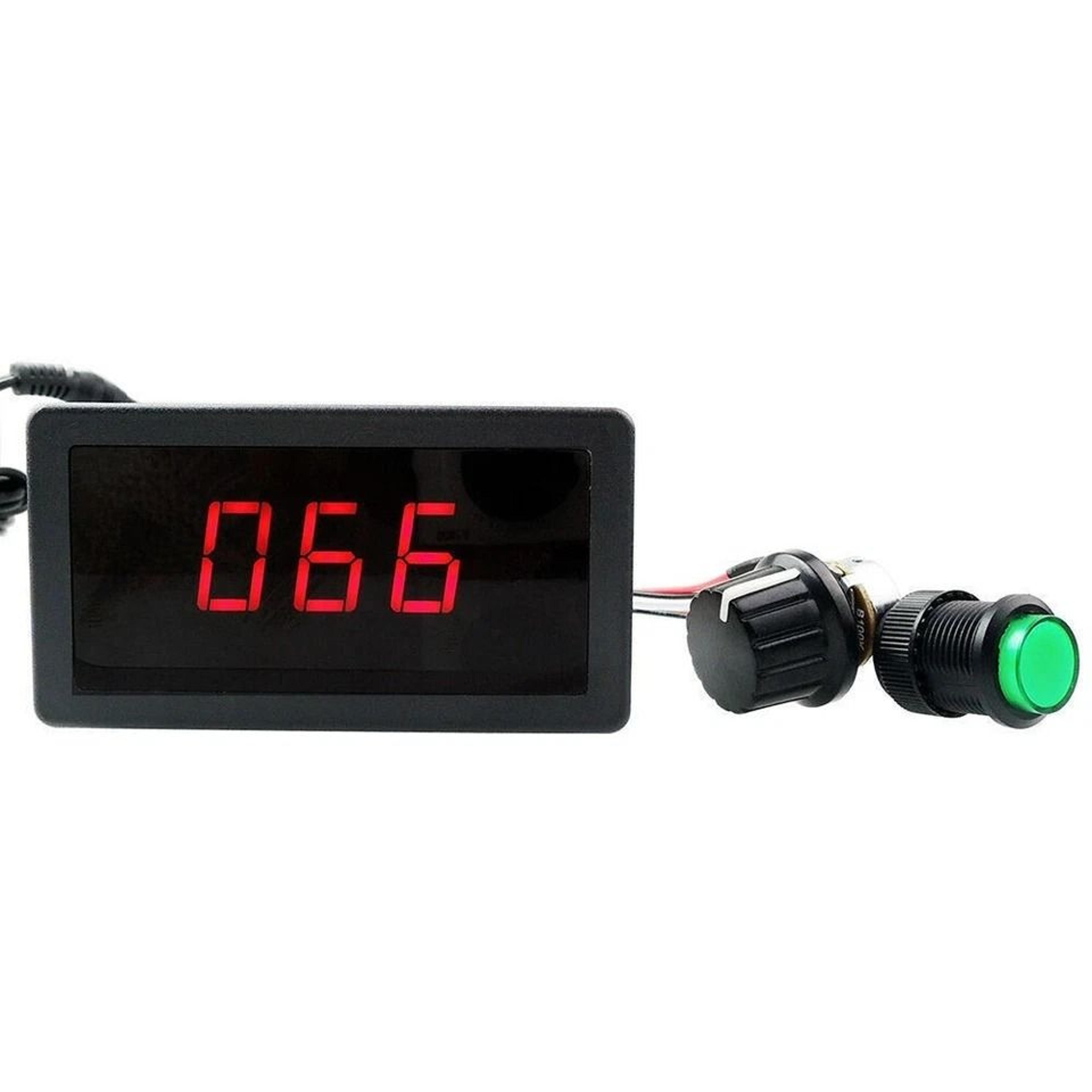 pwm dc motor speed controller, digital display with switch, adjustable duty cycle