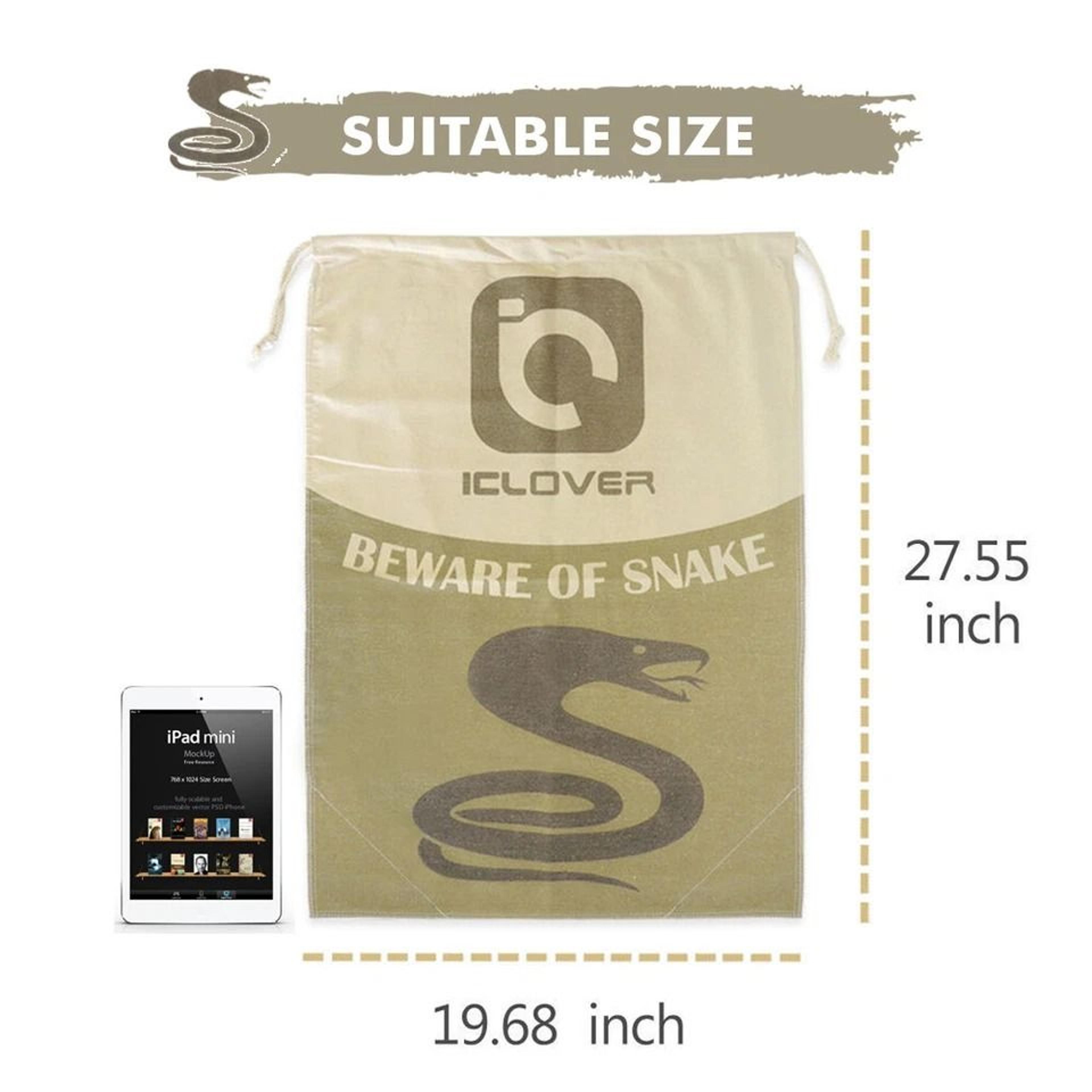 Durable Large Size Safe Snake Bag Drawstring Reptile Herp Pouch Breathable Hunting Sack For Snake H