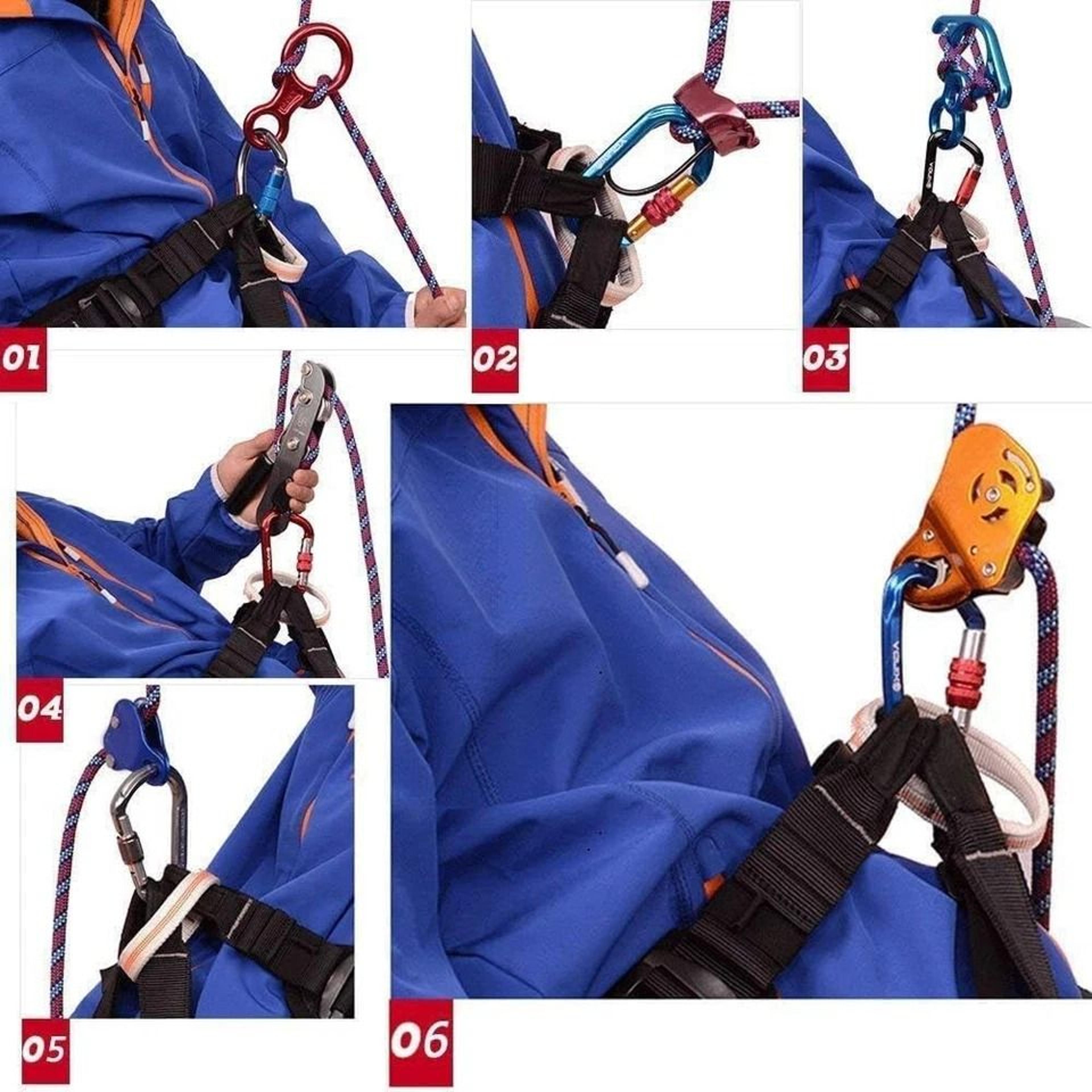 Durable Aluminum Screw Locking Carabiner Heavy Duty Hook Key Chain For Climbing Hiking Camping 4