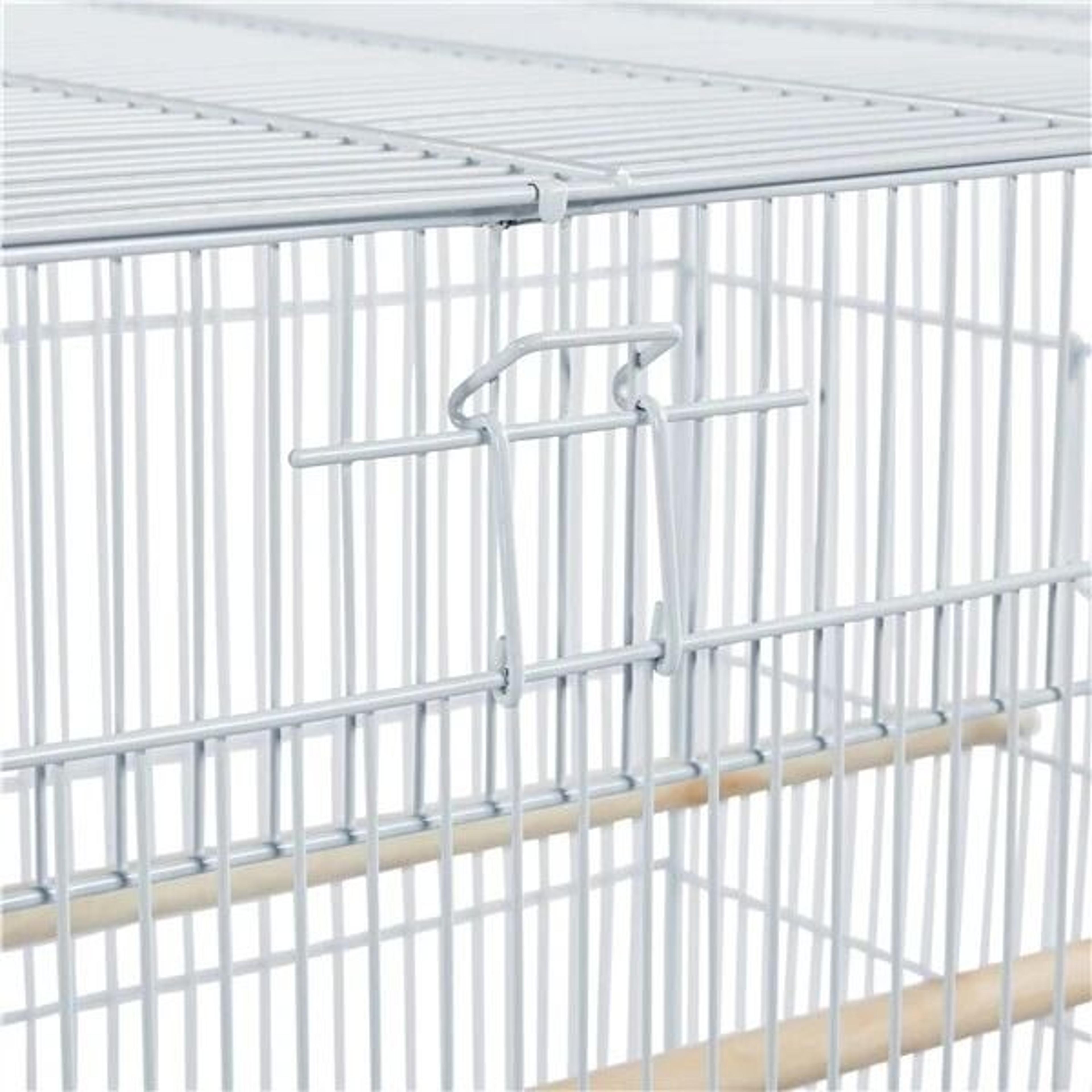 Cages For Parakeets Flight Bird Cage Lovebirds  Canaries Breeding Cage White Durable With Casters A 4