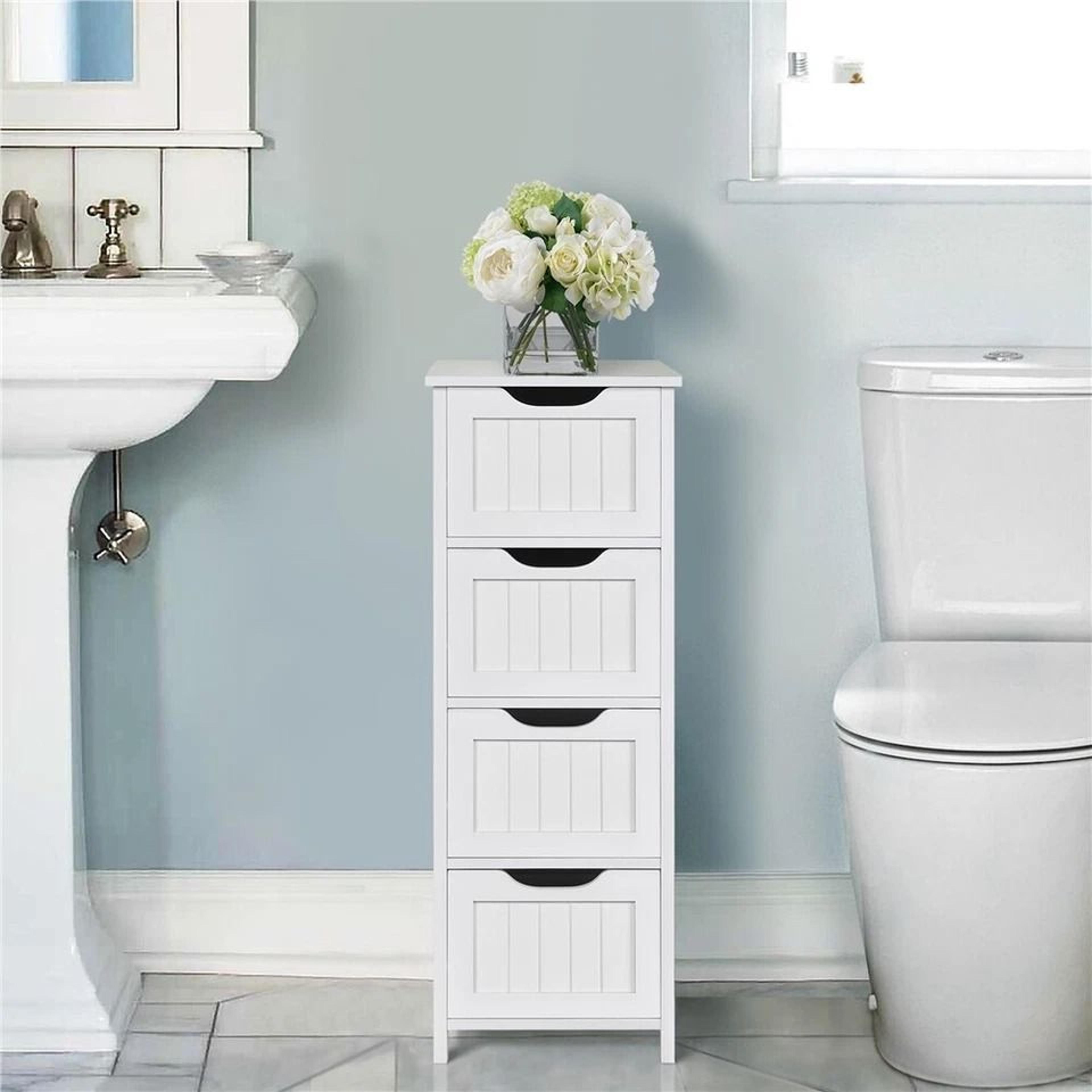 Free Standing Bathroom Floor Cabinet Storage Organizer With Drawers Multifunctional Cabinet For Hom 2