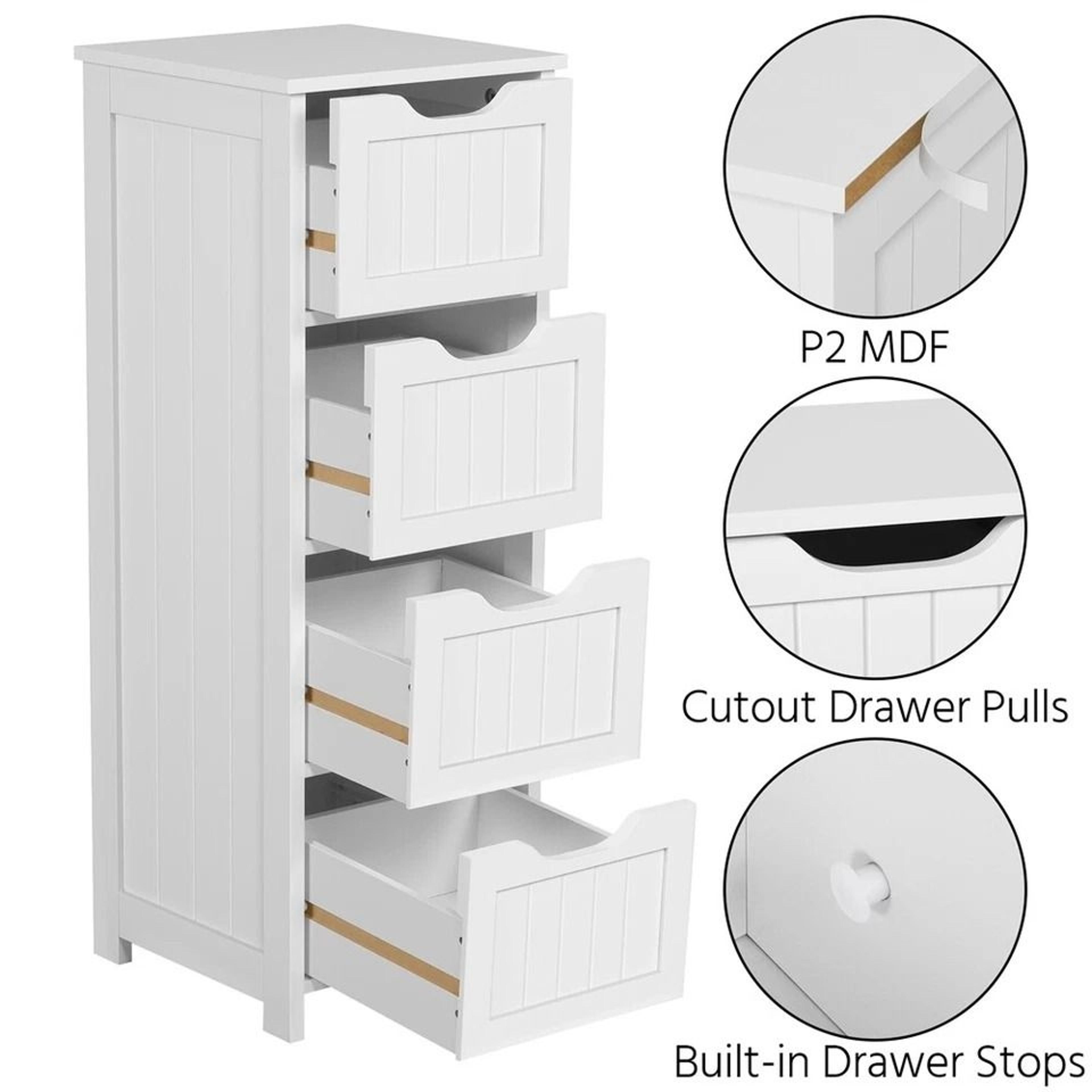Free Standing Bathroom Floor Cabinet Storage Organizer With Drawers Multifunctional Cabinet For Hom 4