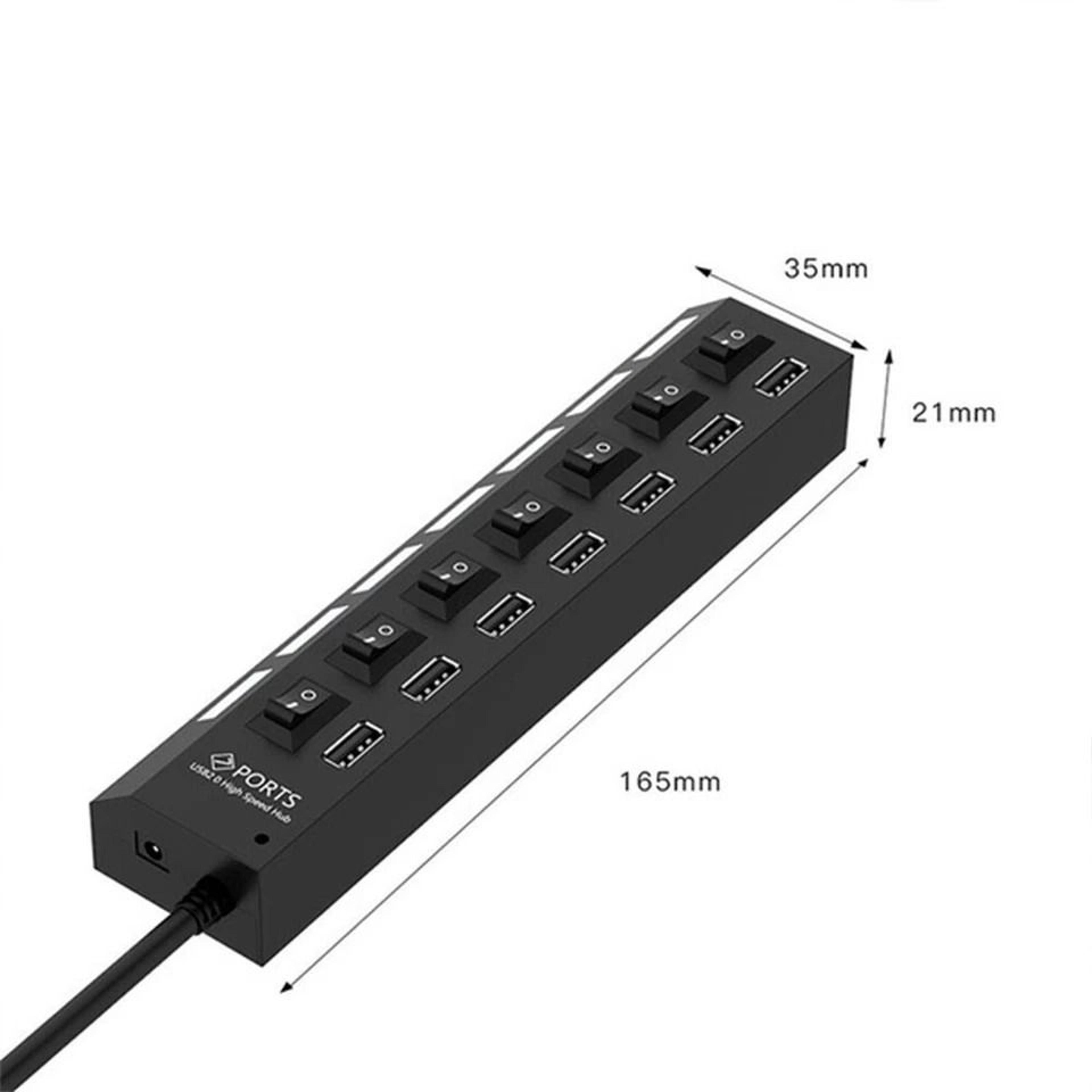 USB Hub Splitter Adapter For PC Laptop Mac  Desktop Ports HighSpeed USB 7